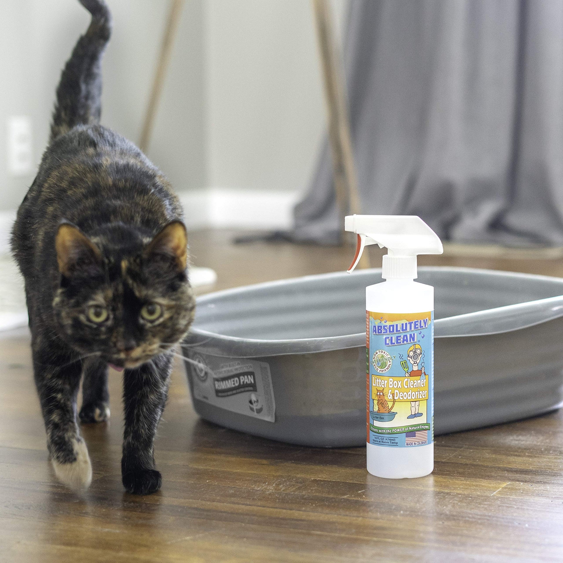 Litter Box Cleaner and Odor Eliminator (16 Fl Oz)