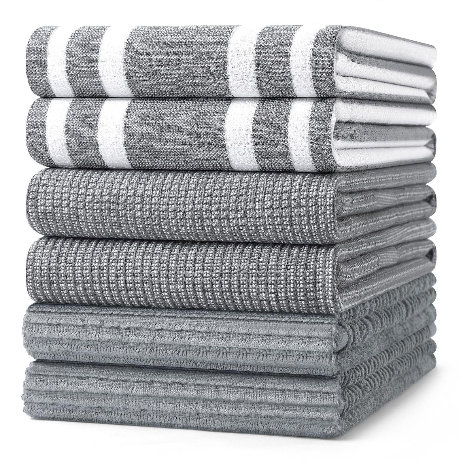 Cotton 380 GSM Premium Kitchen Towels (6 Count)