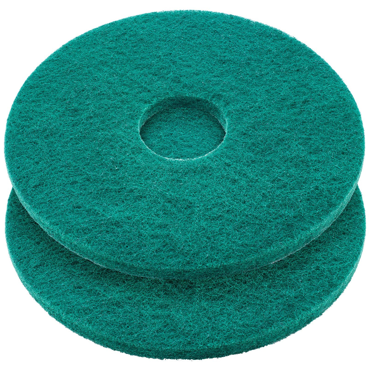 2 Pcs 12" Green Scrubbing Pads Commercial Cleaning Orbiter Pads (2 Count)