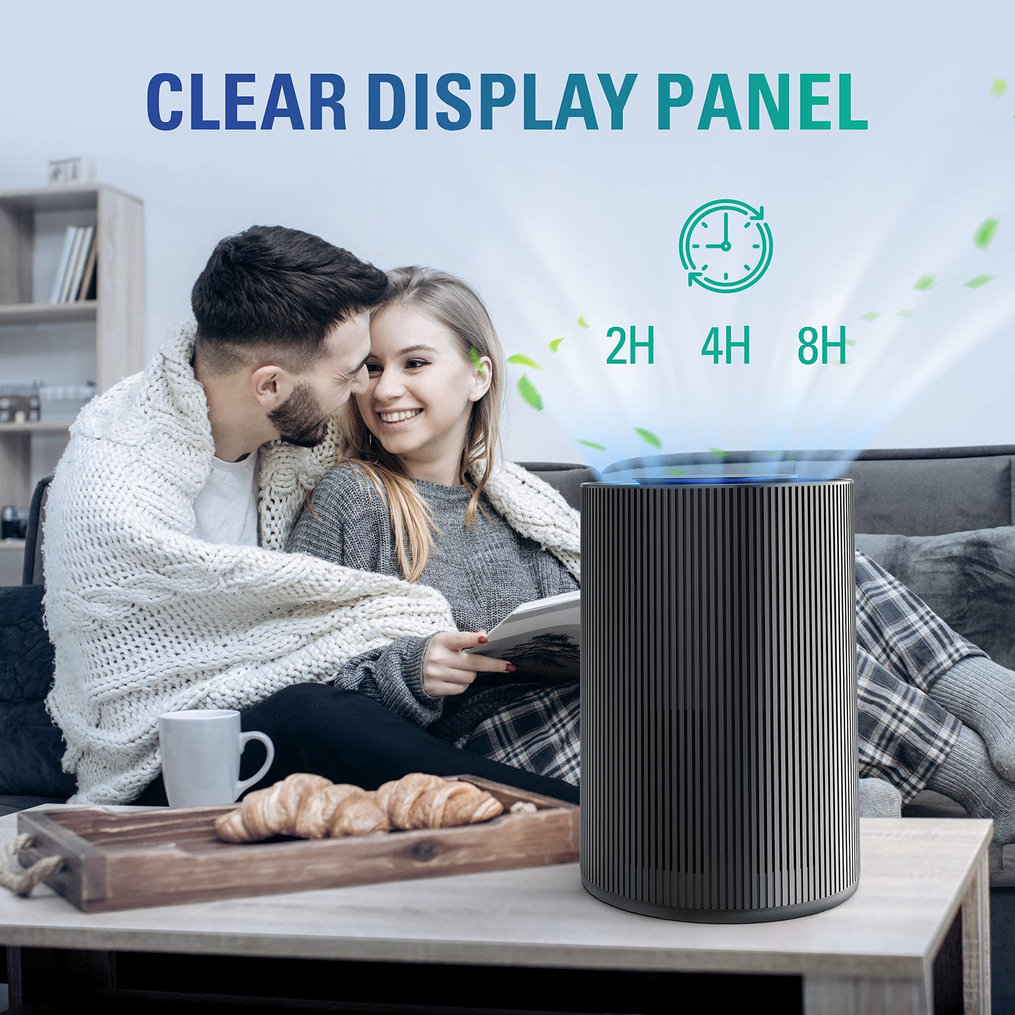 Air Purifier H13 HEPA 1345 ft² for Home Allergies Pets