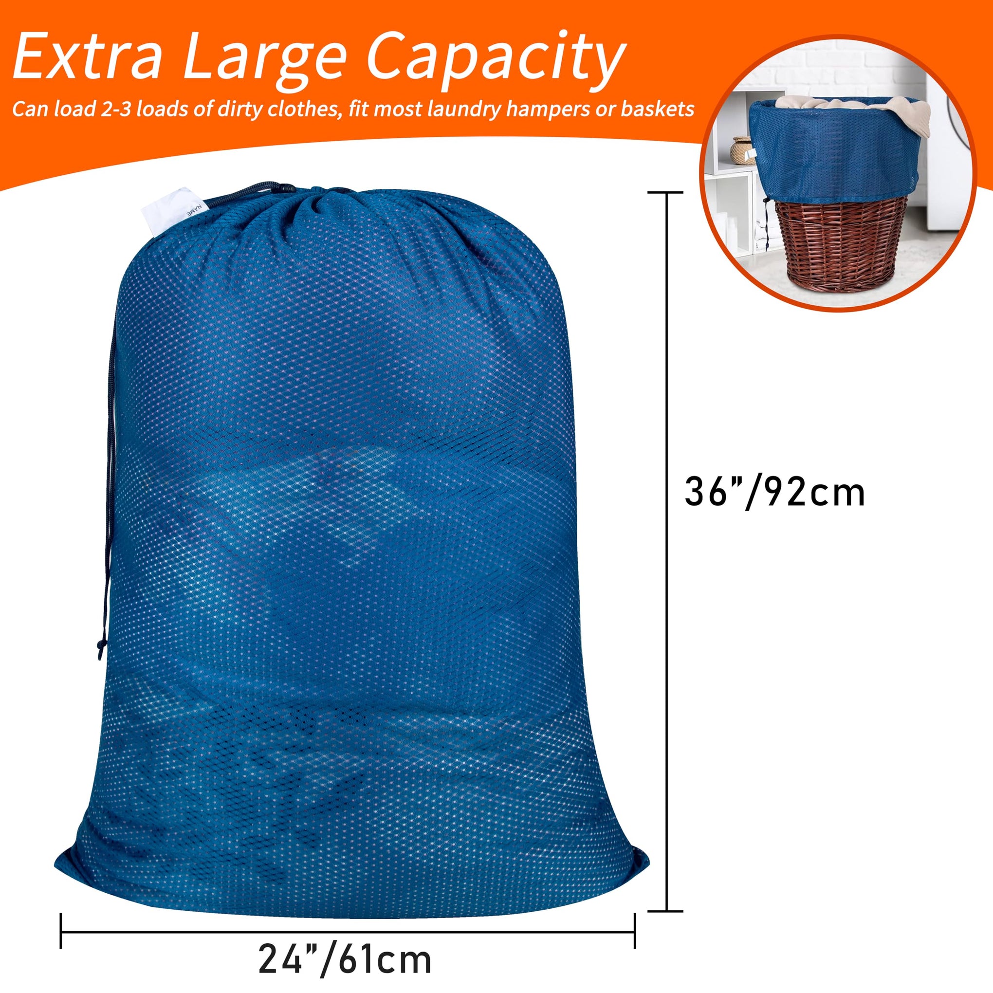 2 Pack Heavy Duty Diamond Mesh Laundry Bag (2 Count)