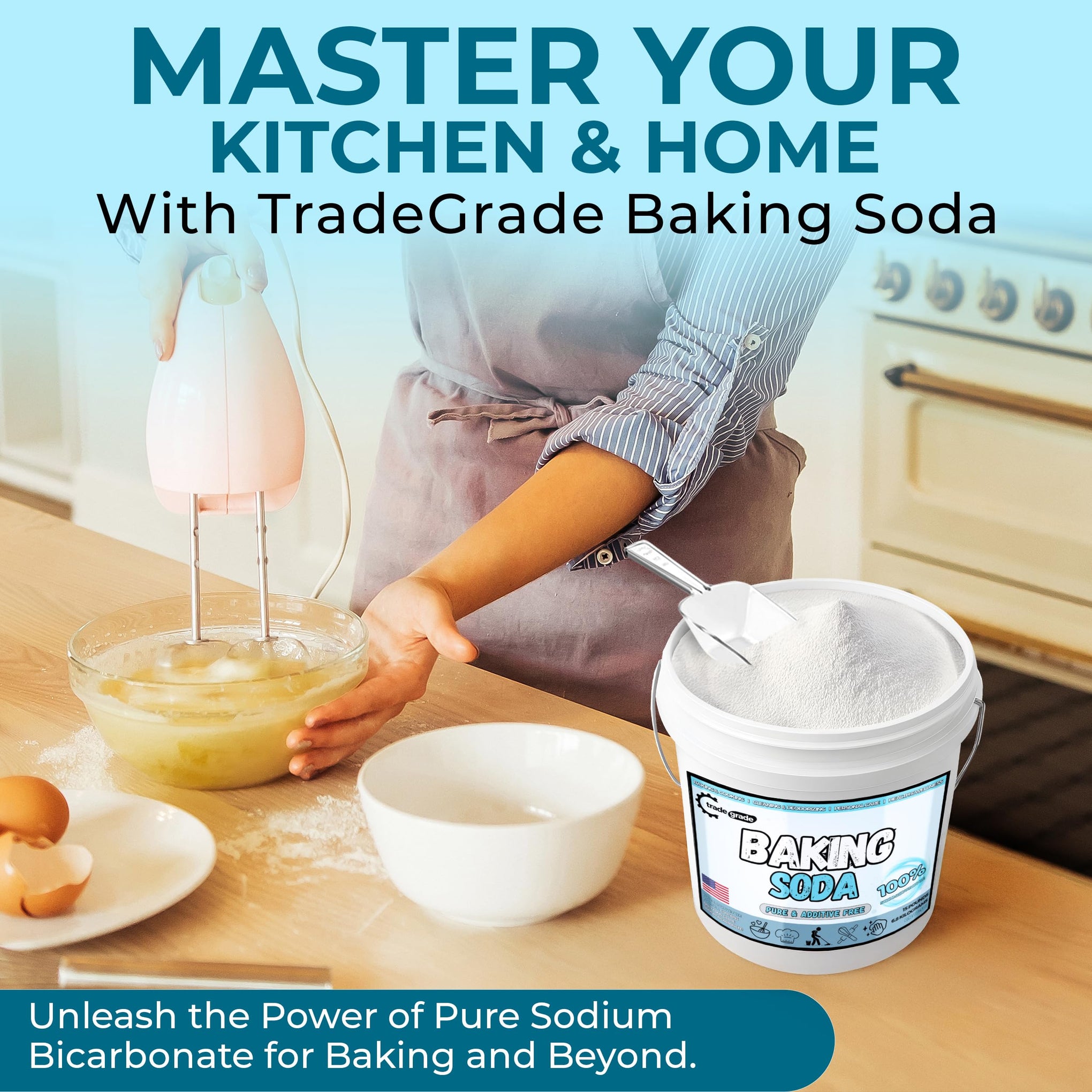 TradeGrade Pure Baking Soda Powder (240 Ounce)
