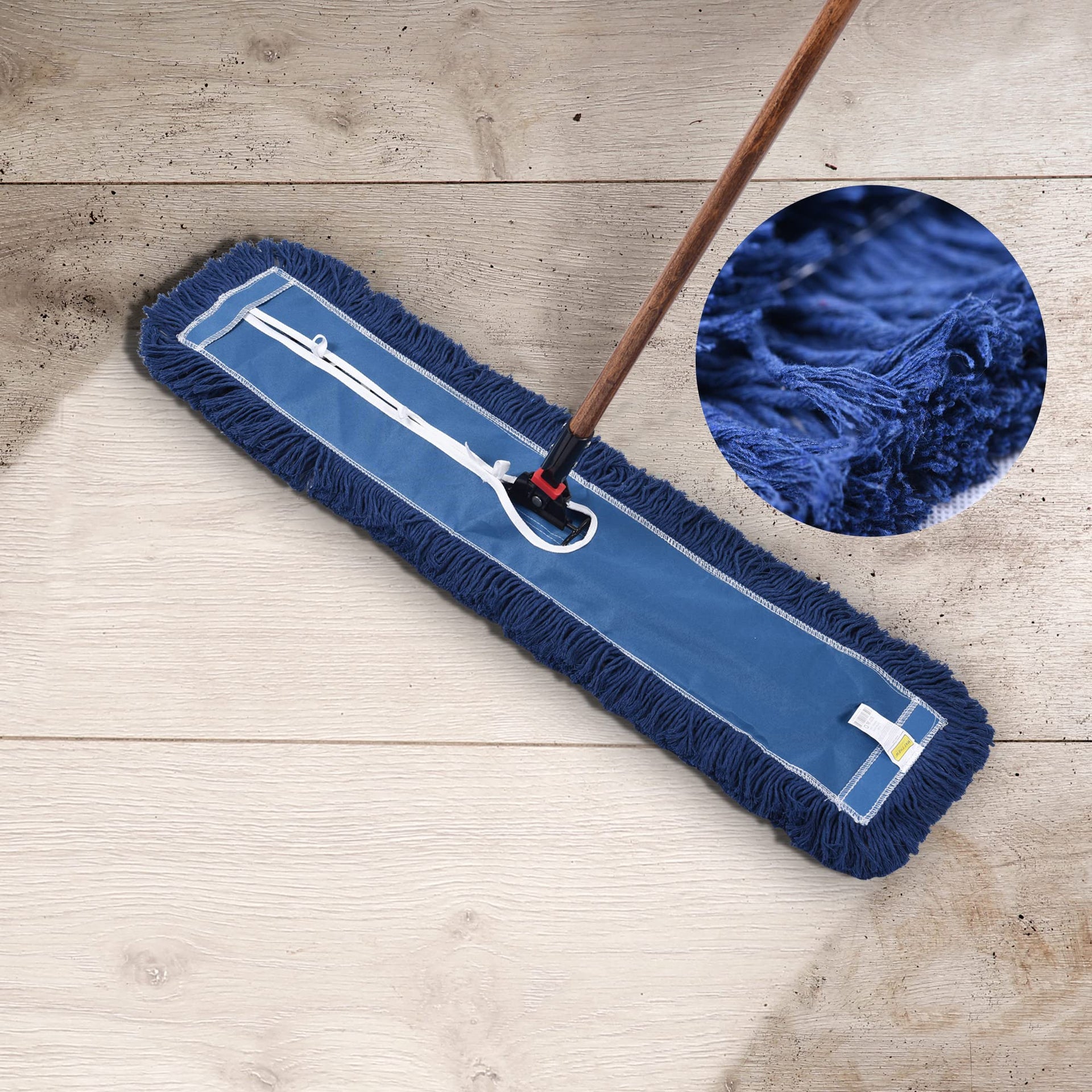 Matthew Cleaning 24'' Industrial Strength Cotton Dust Mop Refill Washable Replacement Heads for Residential & Commercial Use Fit Standard Dust Mop Frames (3 Count) - ModHome Supplies
