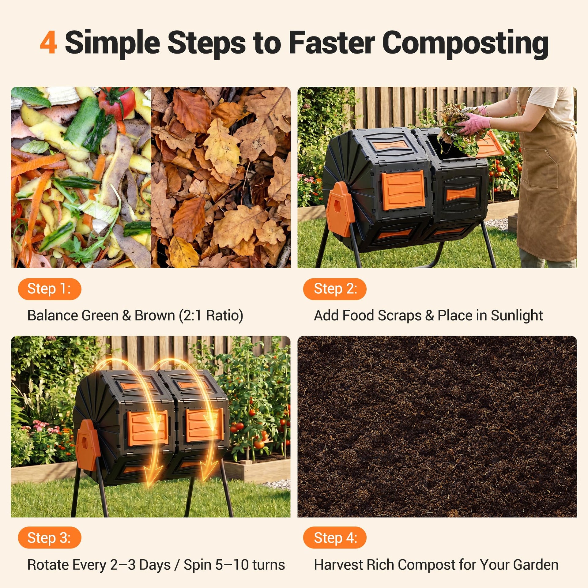Composter Tumbler Outdoor