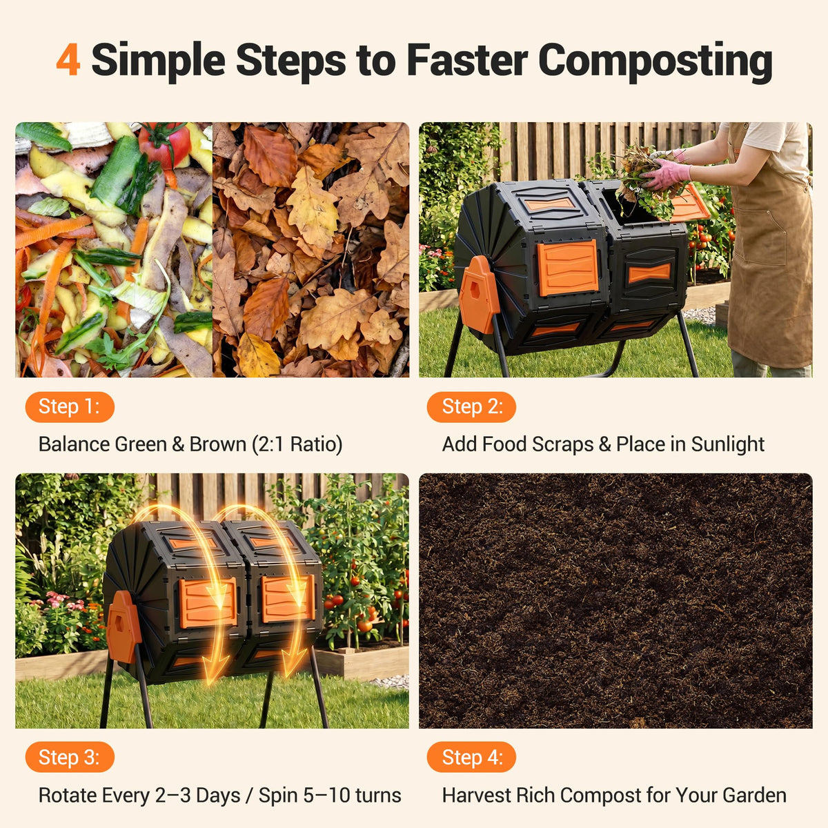 Composter Tumbler Outdoor