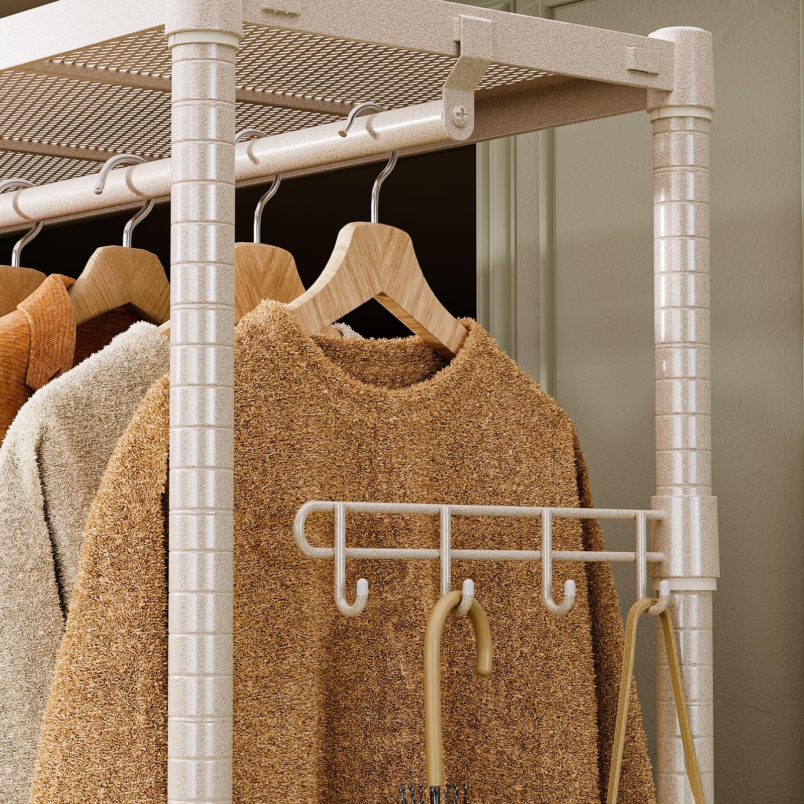 Heavy Duty Rolling Garment Rack Wire Clothes Rack for Hanging Clothes