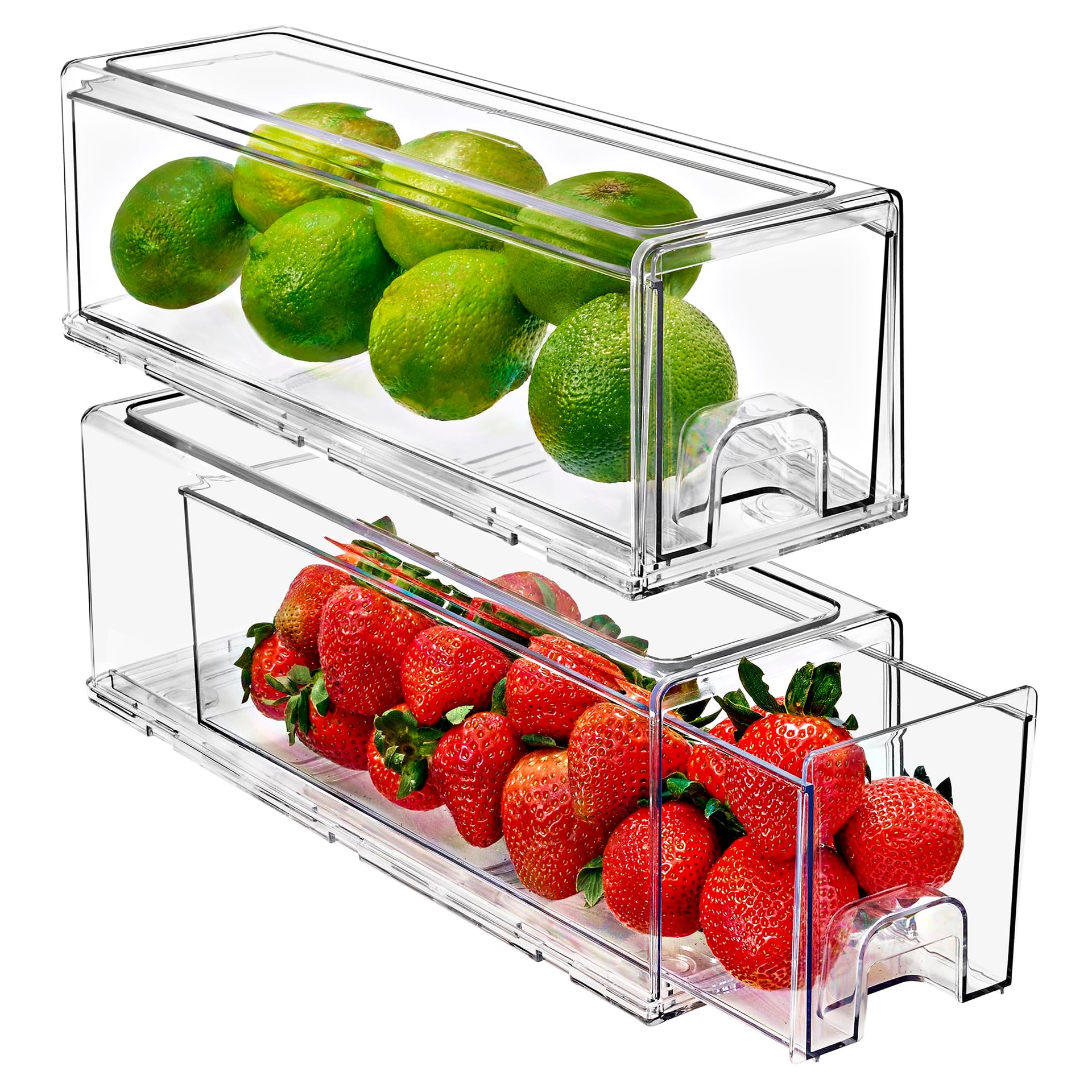 Small Clear Acrylic Storage Drawers (2 Count)