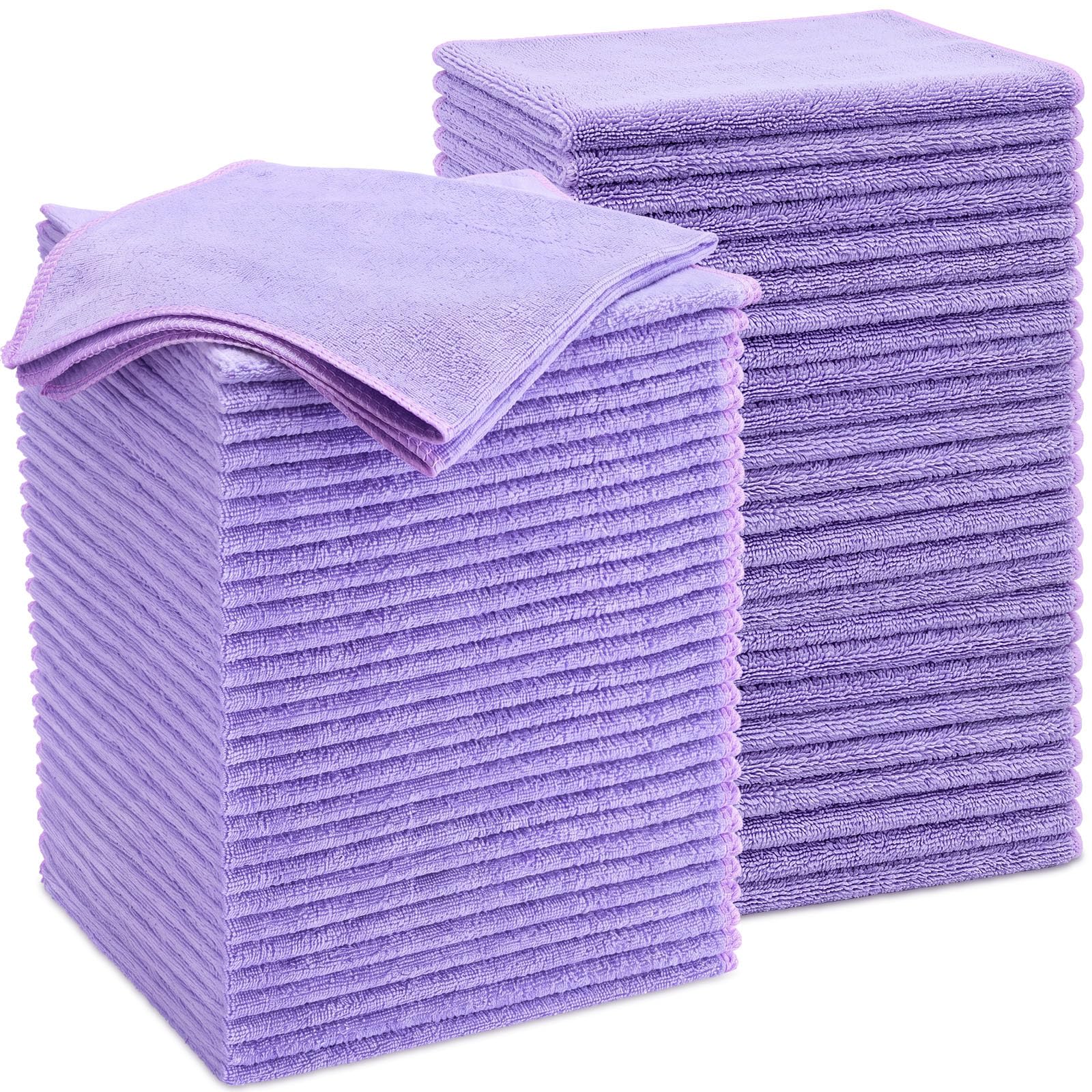 60 Pcs Microfiber Cleaning Cloths for Cars Ultra Absorbent Car Towels Drying Reusable Cleaning Supplies House Kitchen Window Microfiber Towel (60 Count)