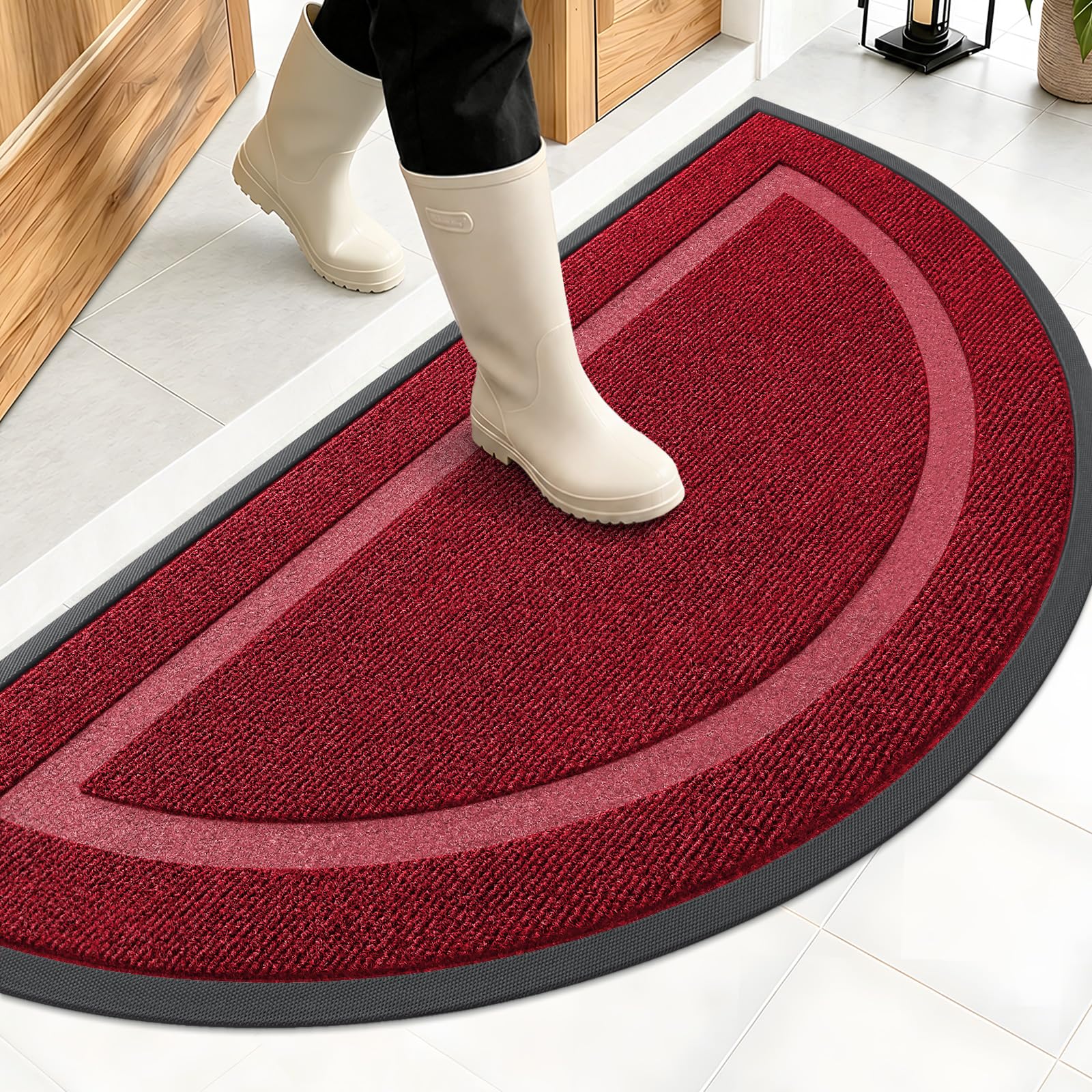 Half Circle Front Door Mat Outside 47x23 All (10.11 Sq Ft)