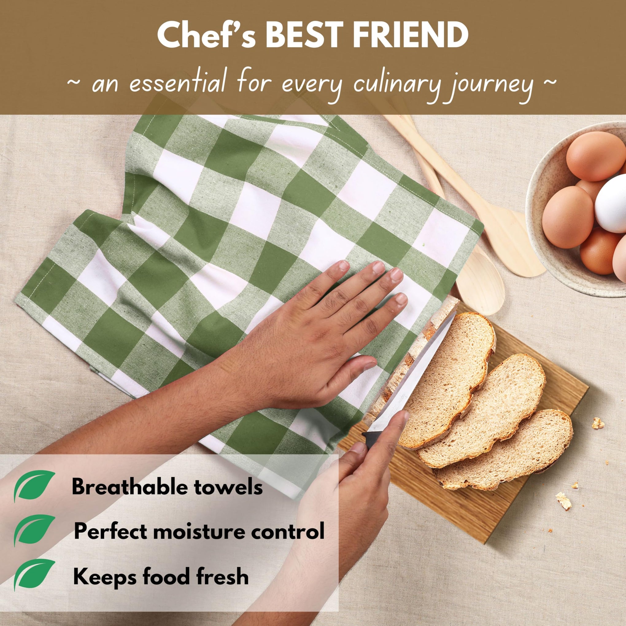 Buffalo Check Kitchen Dish Towels (12 Count)