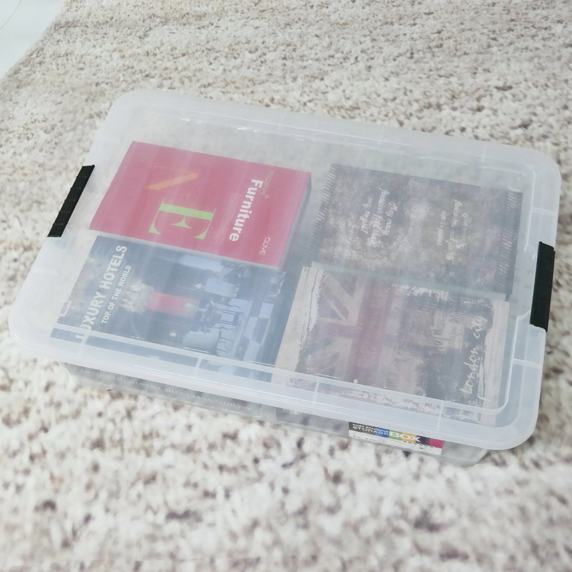 3 Pack Clear Plastic Under Bed Storage Box Container (3 Count)