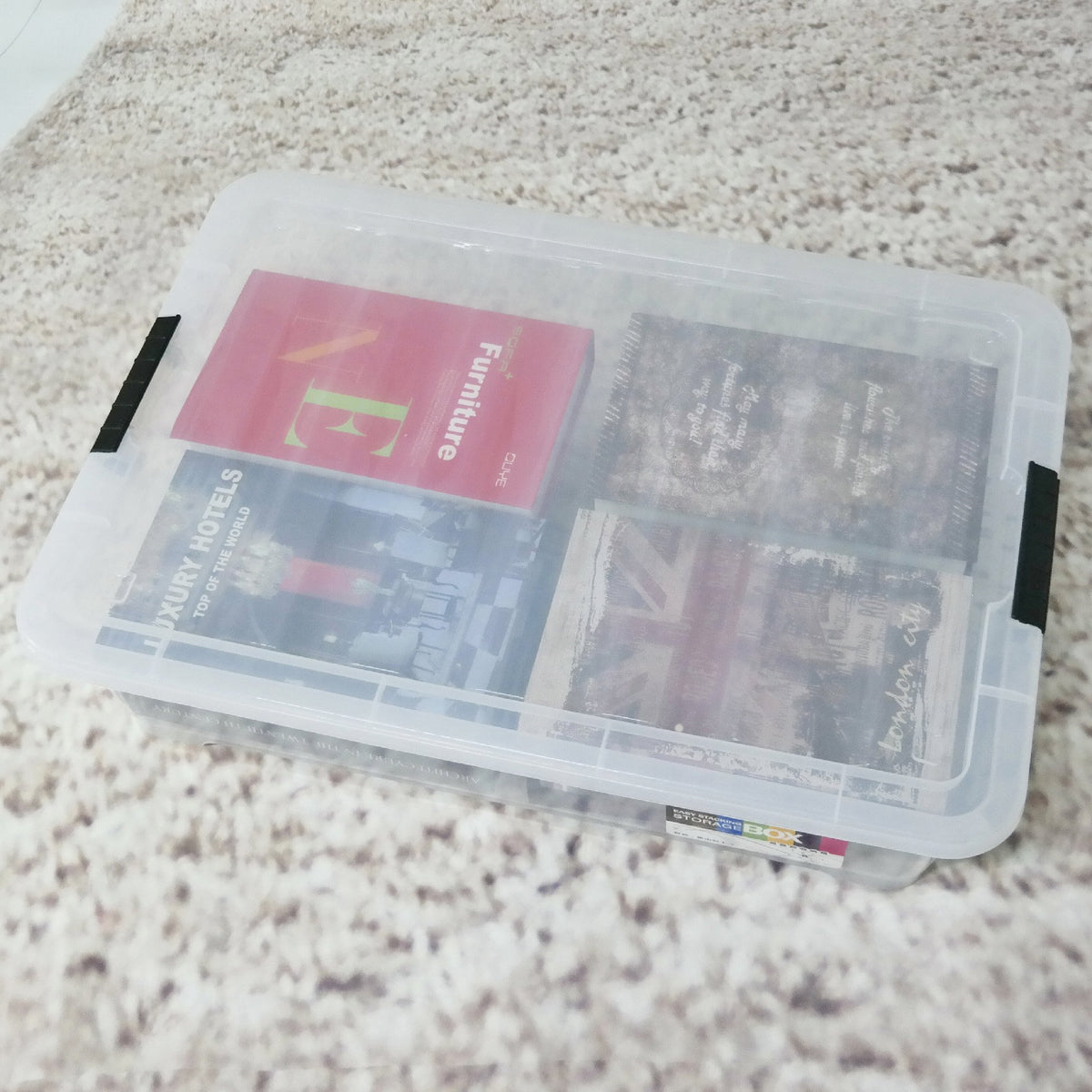 3 Pack Clear Plastic Under Bed Storage Box Container (3 Count)