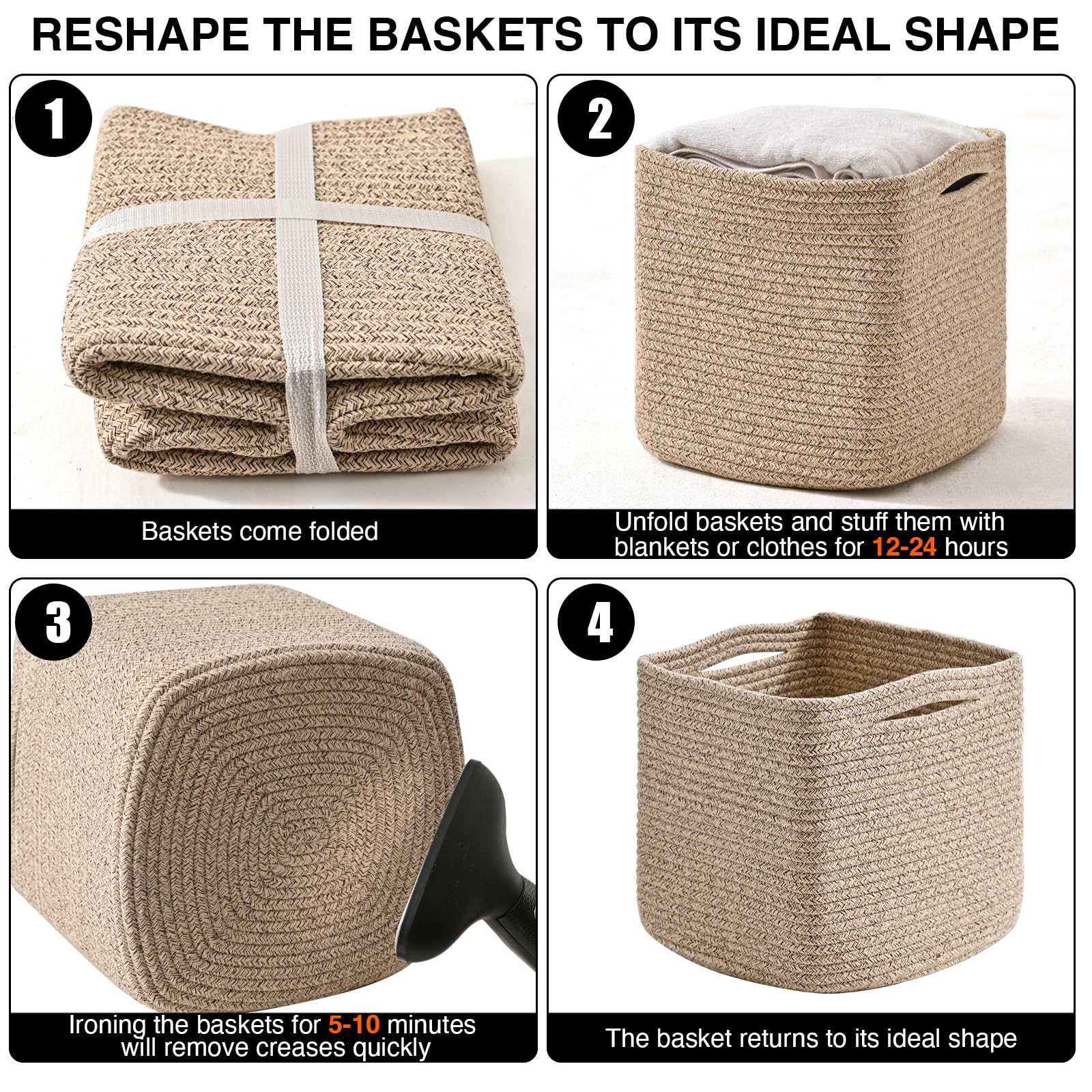 11 Inch Cube Storage Bins (3 Count)