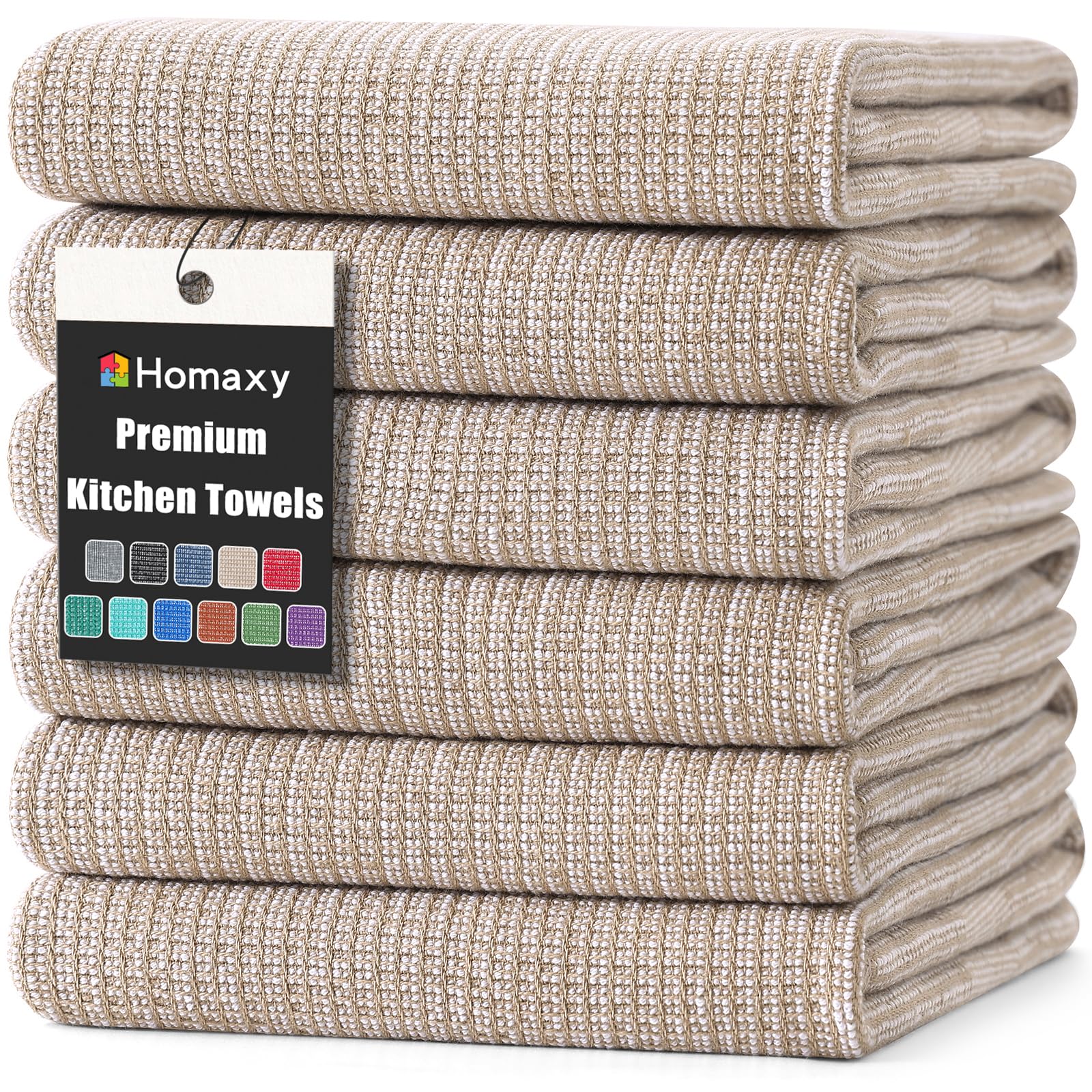 380 GSM Cotton Premium Kitchen Towels 6 Pack (6 Count)