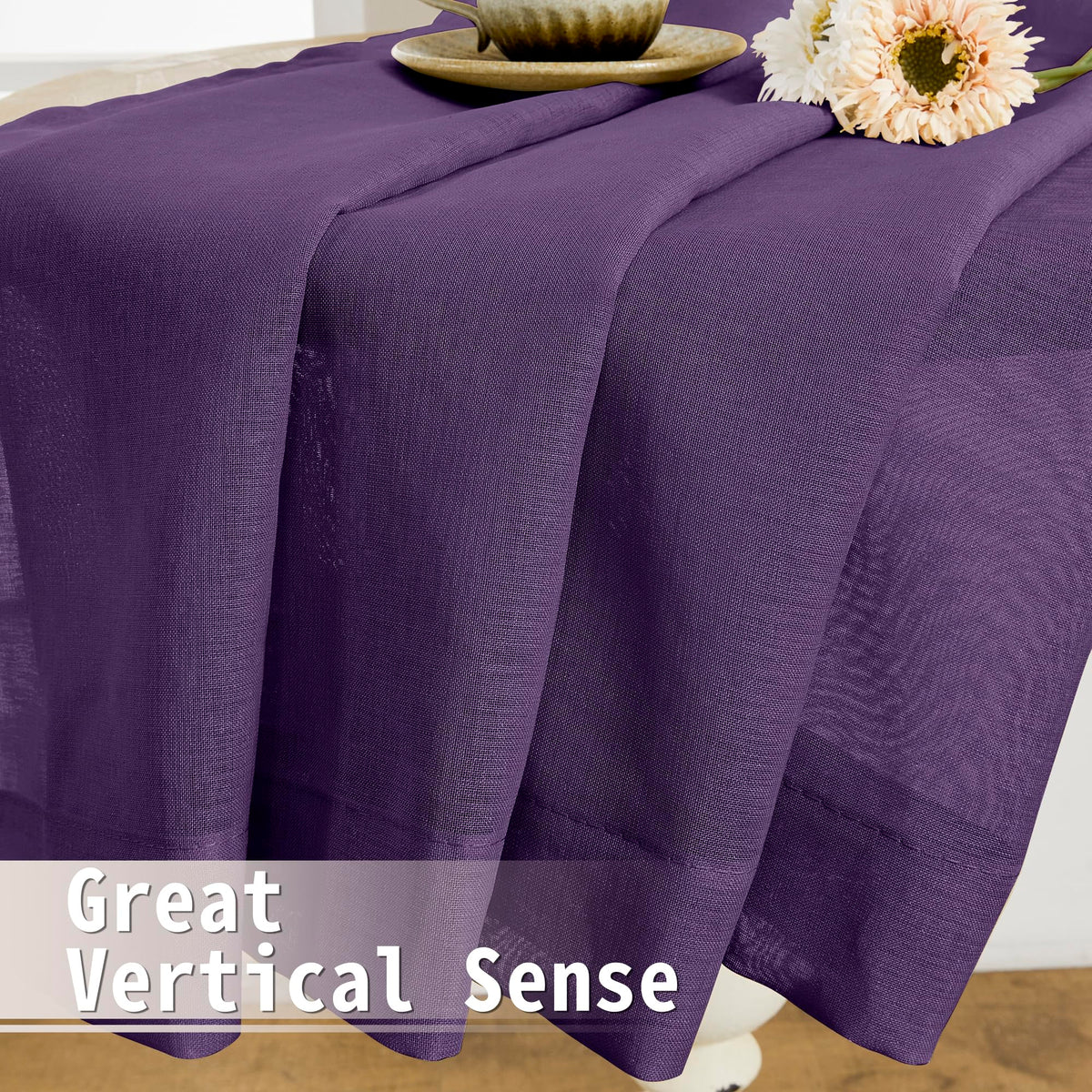 Short Sheer Door Curtains Closet Linen Textured Curtains Sheer Doorway Light Filtering Voile Patio Glass Door Rod Pocket Curtain French Doors