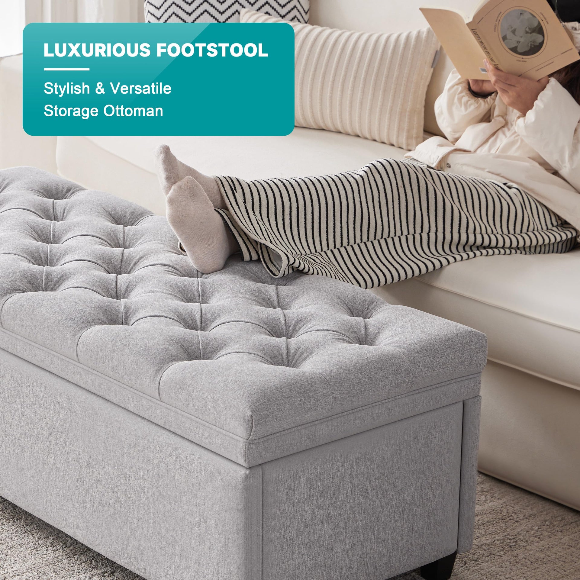 43 Inch Storage Ottoman