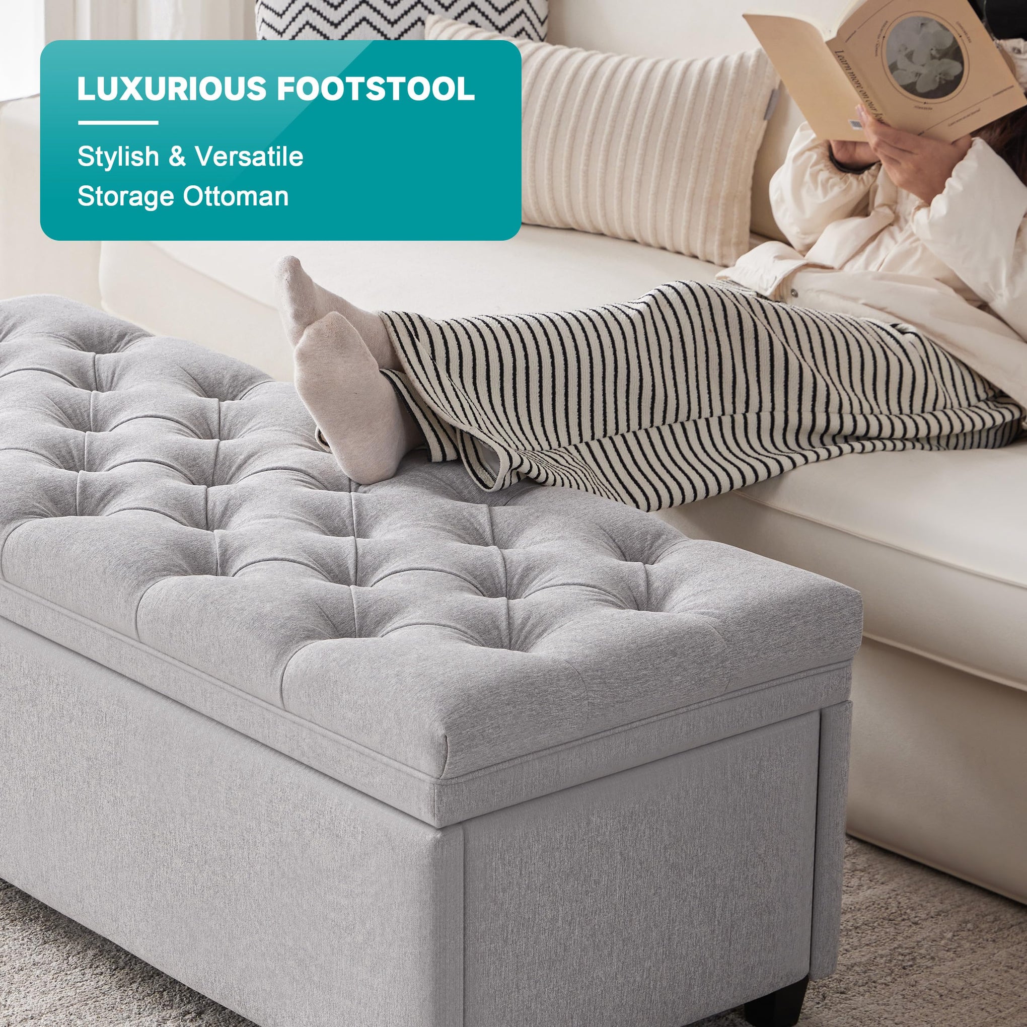43 Inch Storage Ottoman