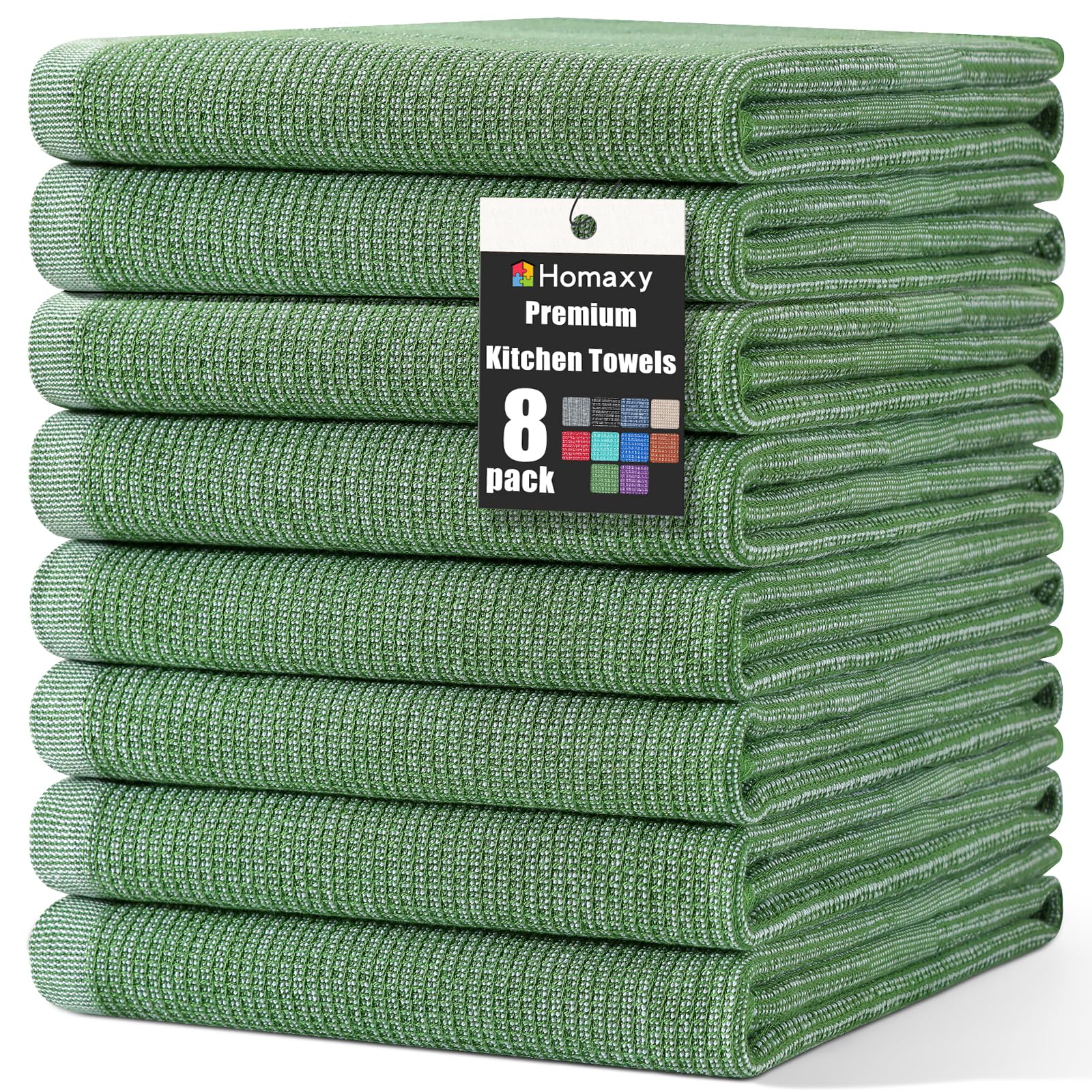 380 GSM Cotton Premium Kitchen Towels 8 Pack (8 Count)