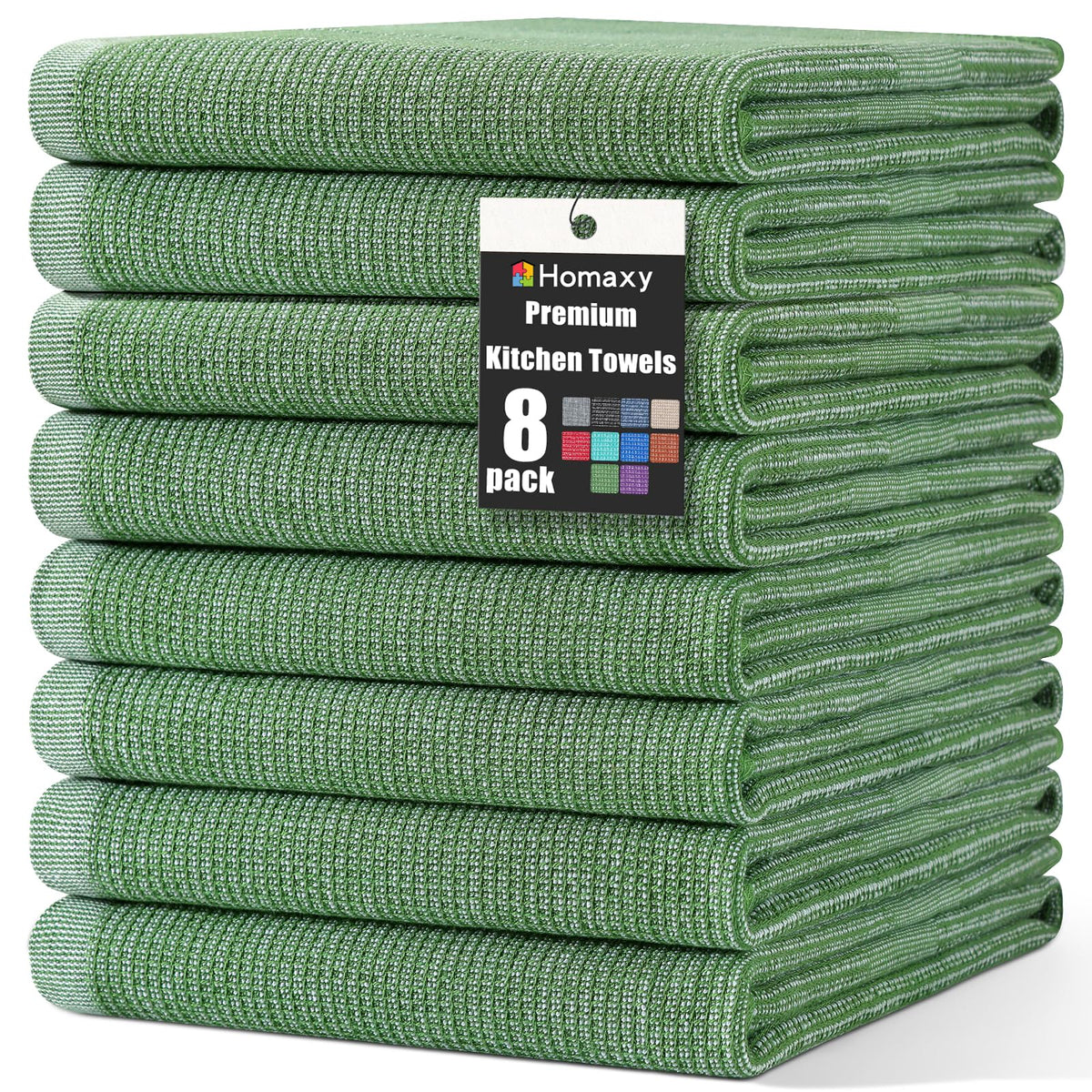 380 GSM Cotton Premium Kitchen Towels 8 Pack (8 Count)