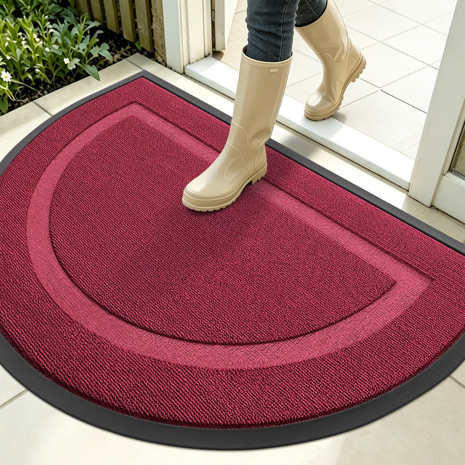 Half Circle Front Door Mat Outside 35x23 All