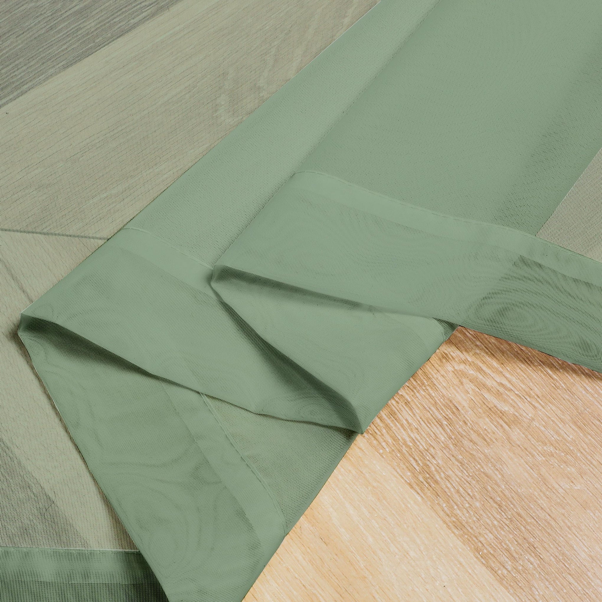 Sage Green Sheer Valances for Windows (2 Count)