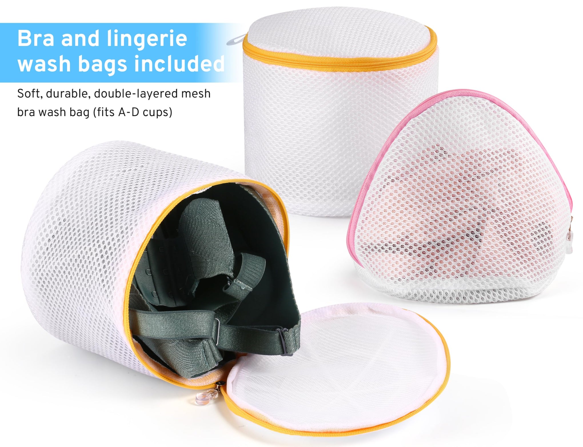Ultimate 7 Pack 6 Size Mesh Laundry Bags Set for Delicates with AUTO