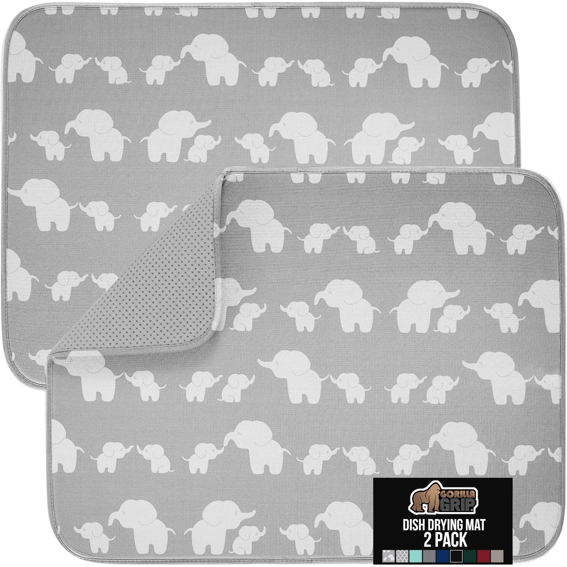 Ultra Water Absorbent Microfiber Dish Drying Mat (2 Count)