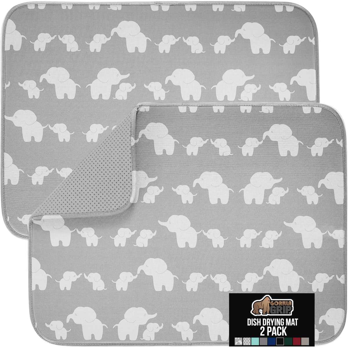 Ultra Water Absorbent Microfiber Dish Drying Mat (2 Count)