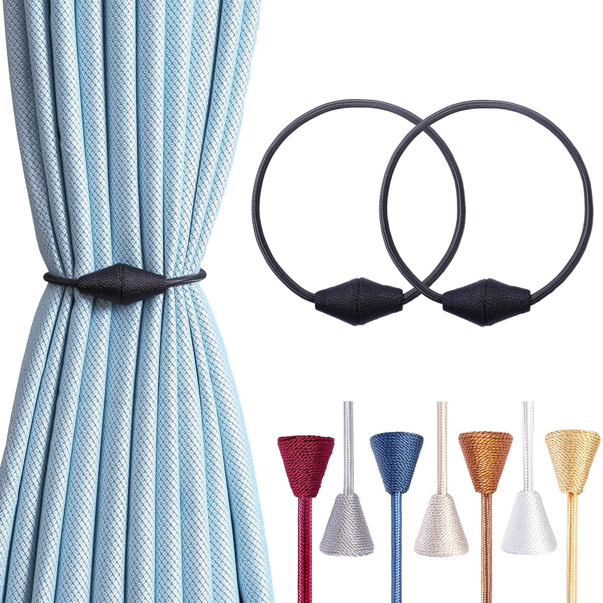 2 PCS Magnetic Curtain Tiebacks