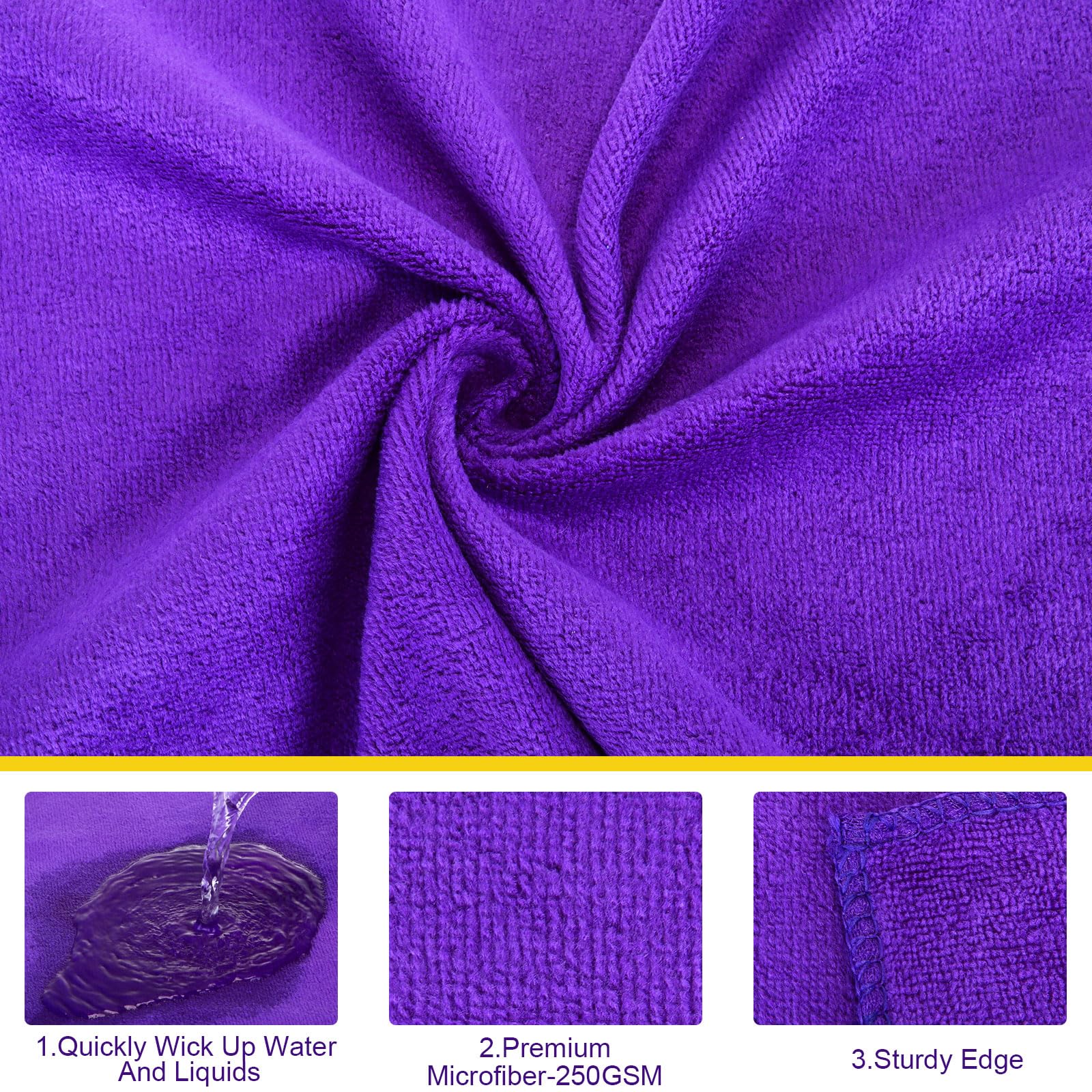 Microfiber Cleaning Cloths for Cars 16 x 16 Inch Ultra Absorbent Car Towels Drying Reusable Cleaning Supplies House Kitchen Window Microfiber Towel (120 Count)