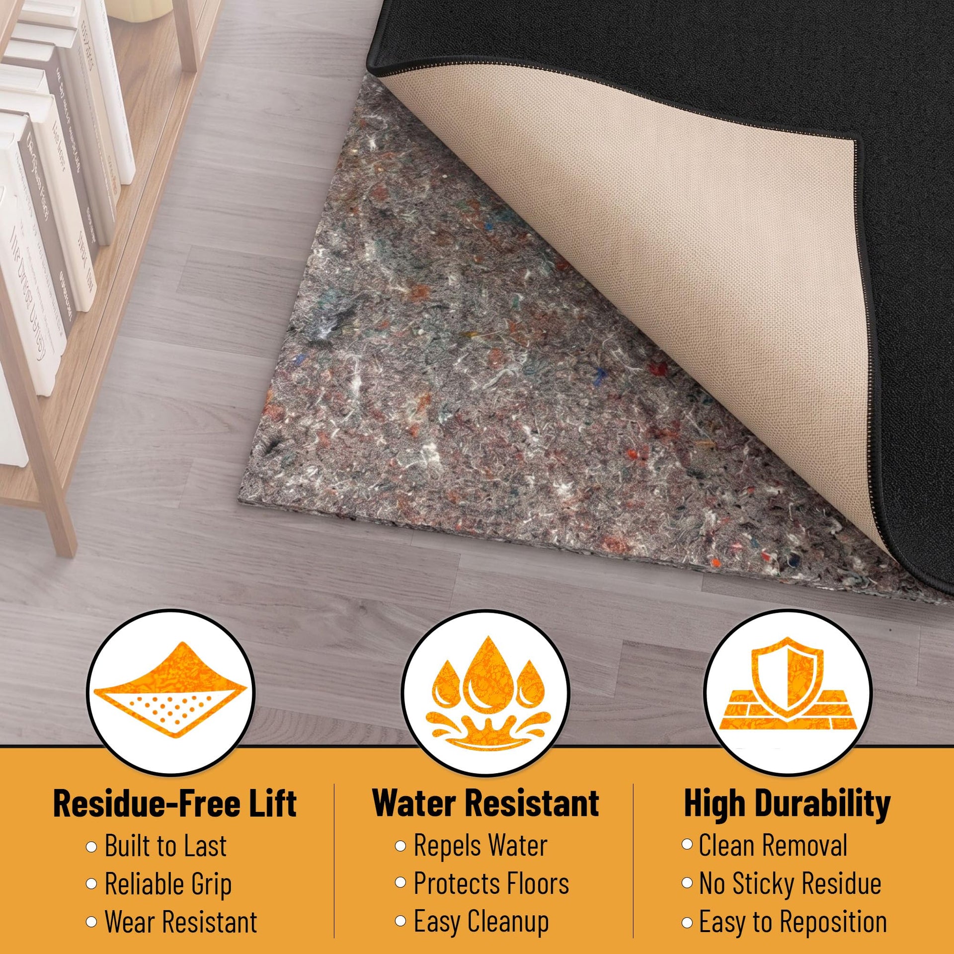 3' x 8' Non Slip Rug Pad Gripper 1