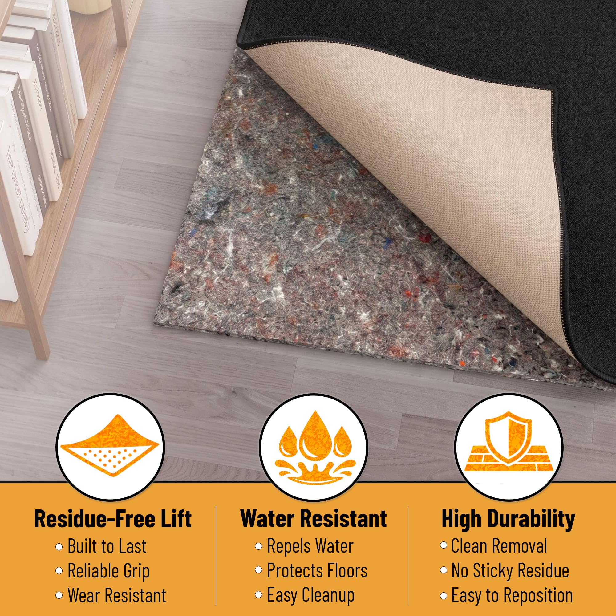 3' x 8' Non Slip Rug Pad Gripper 1