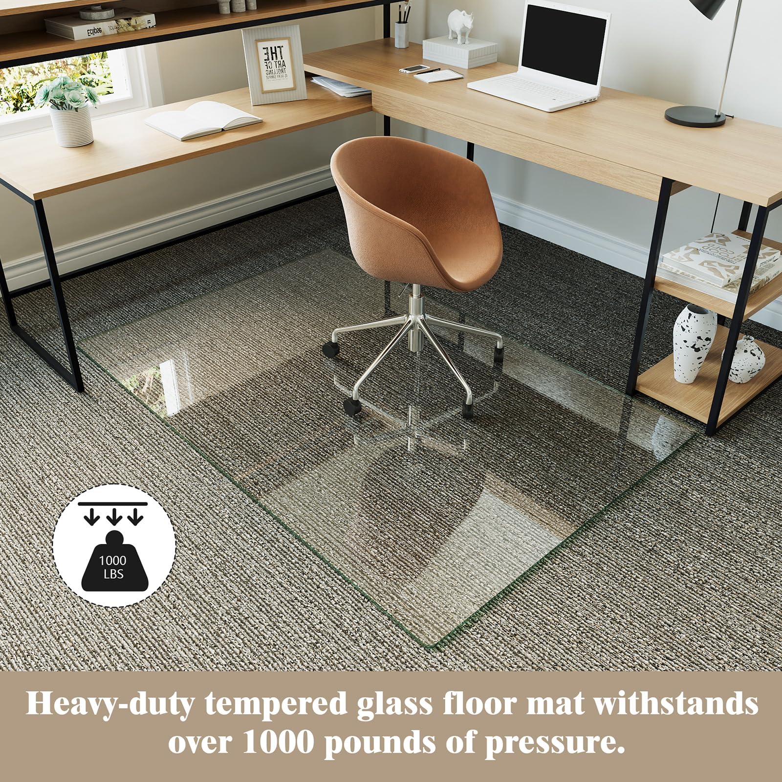 36" x 55" Office Chair Mat for Hardwood Floors & Carpets