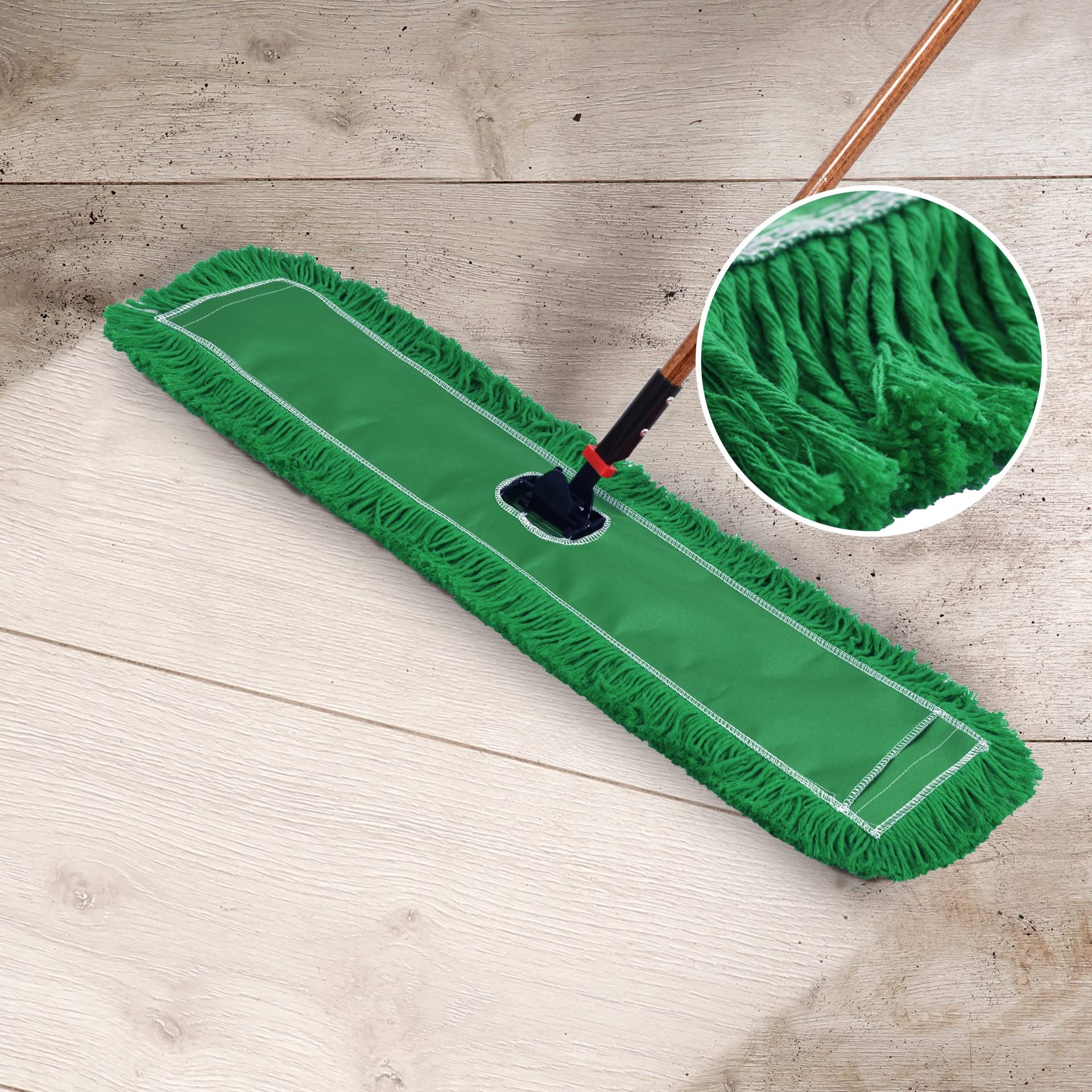 Matthew Cleaning 36'' Industrial Strength Cotton Dust Mop Refill Washable Replacement Heads for Residential & Commercial Use Fit Standard Dust Mop Frames (6 Count) - ModHome Supplies