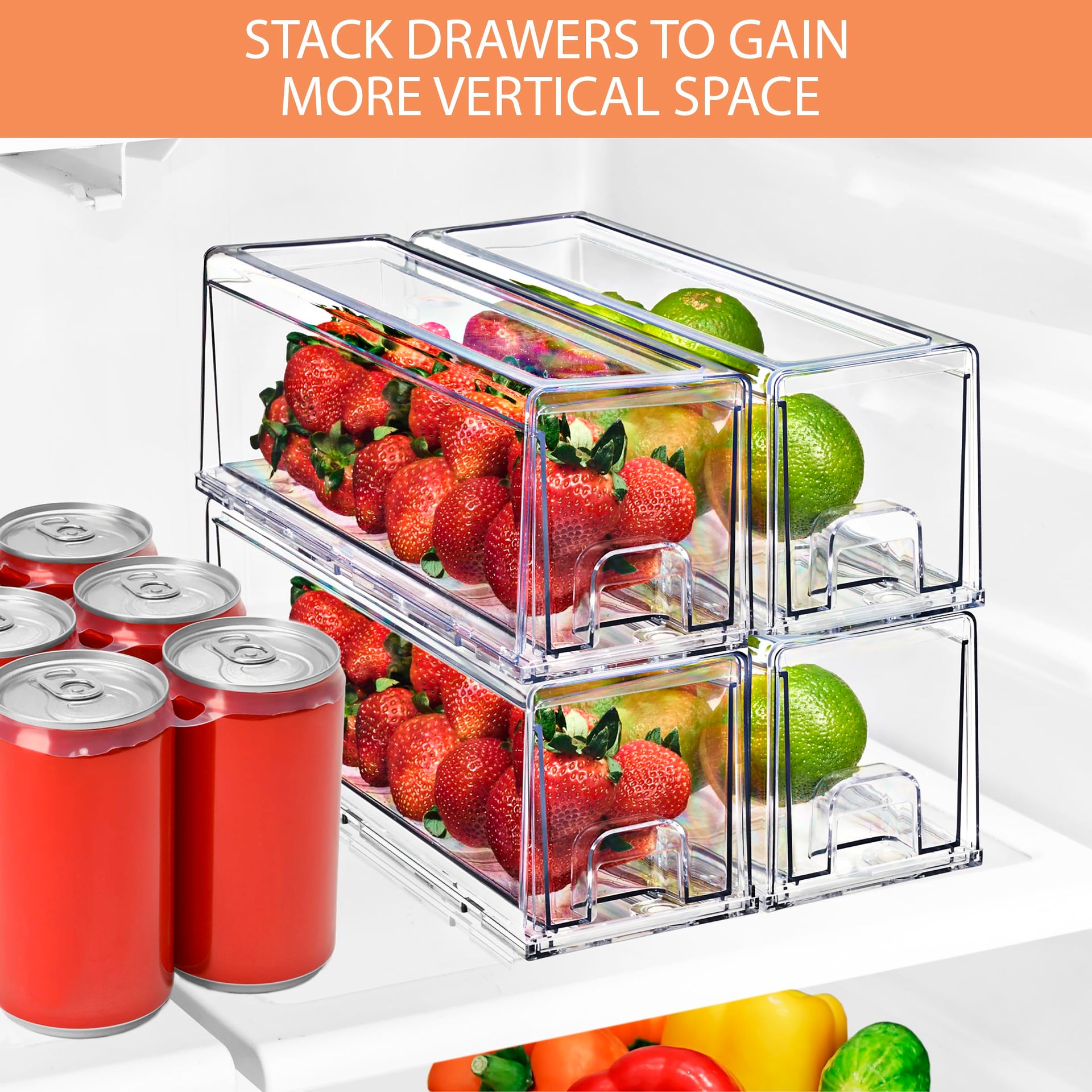 Small Clear Acrylic Storage Drawers (4 Count)