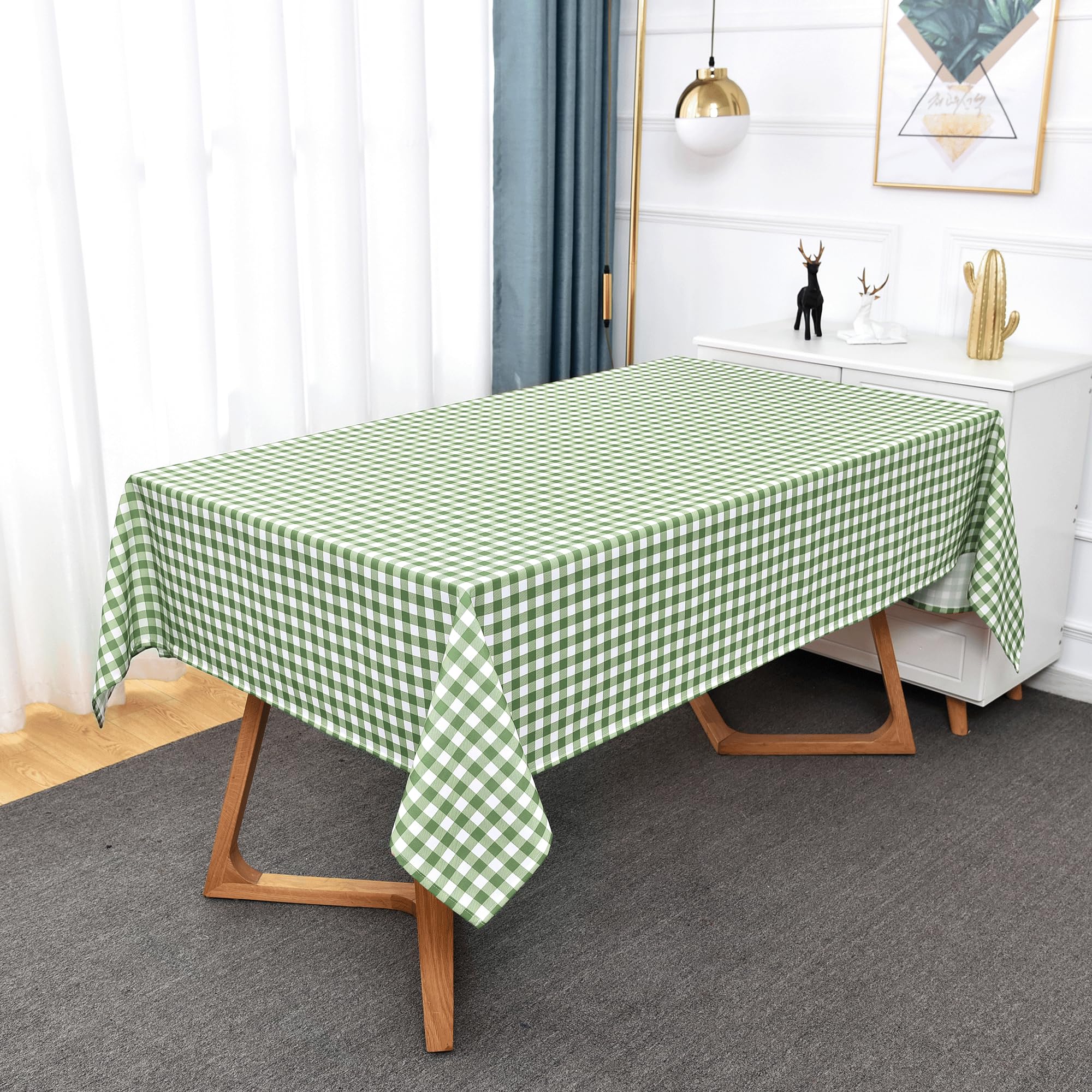 Waterproof Plaid Tablecloth Fabric