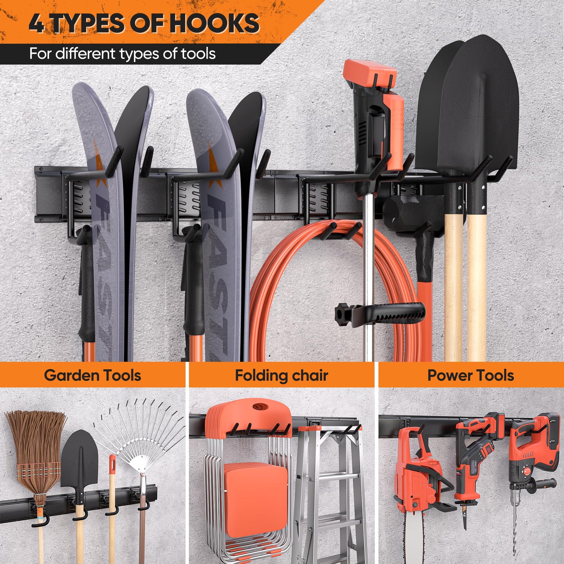 Garden Tool Organizer Wall Mount
