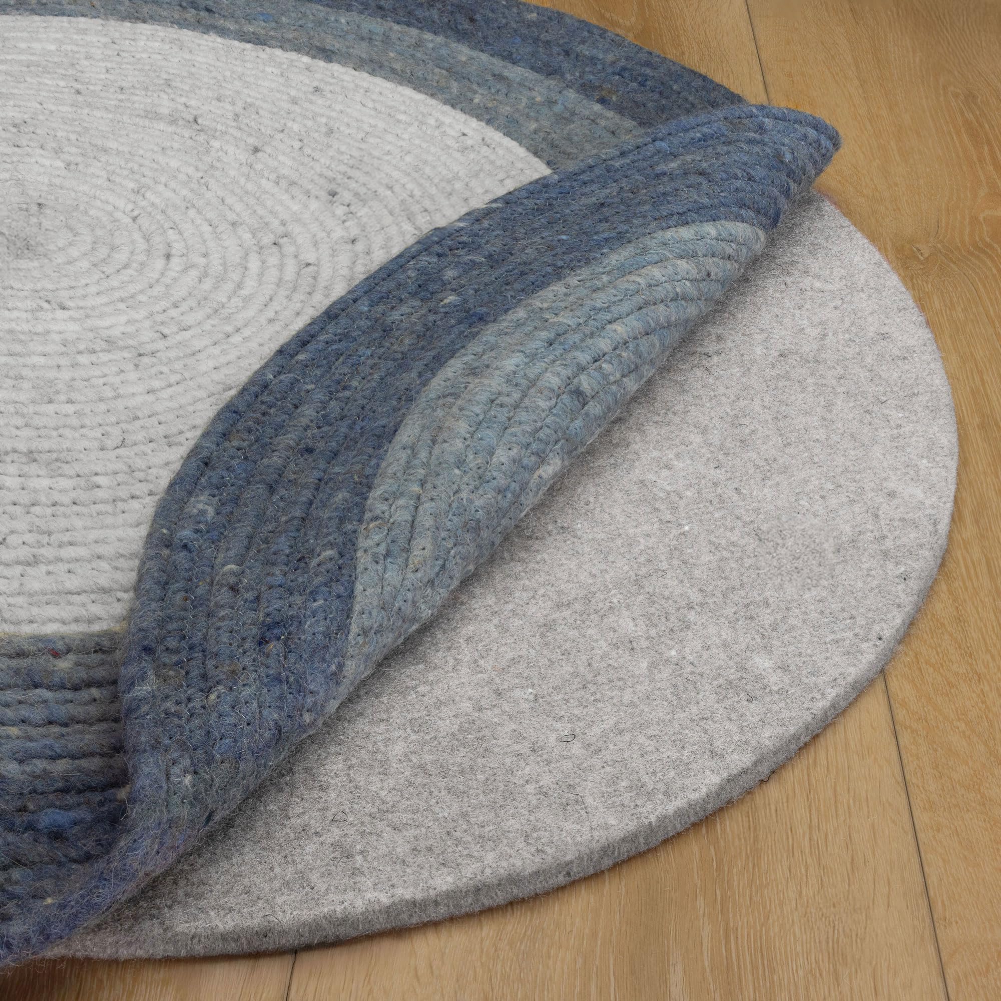 Eco-Plush - 9' Round - 3/8" Thick - 100% Felt - Extra Cushioned Rug Pad - Available in 3 Thicknesses, Many Custom Sizes