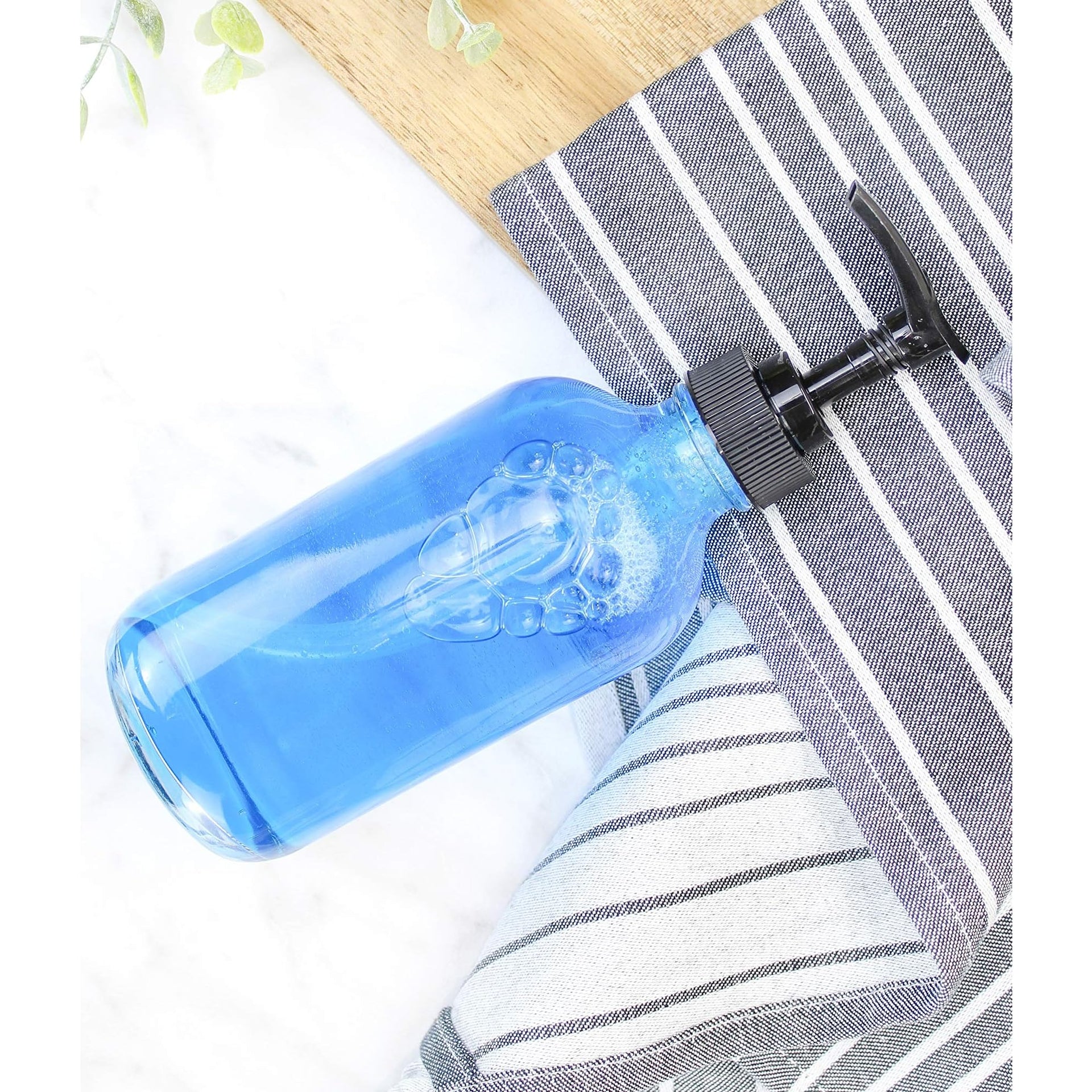 8oz Clear Glass Pump Bottles (32 Fl Oz)