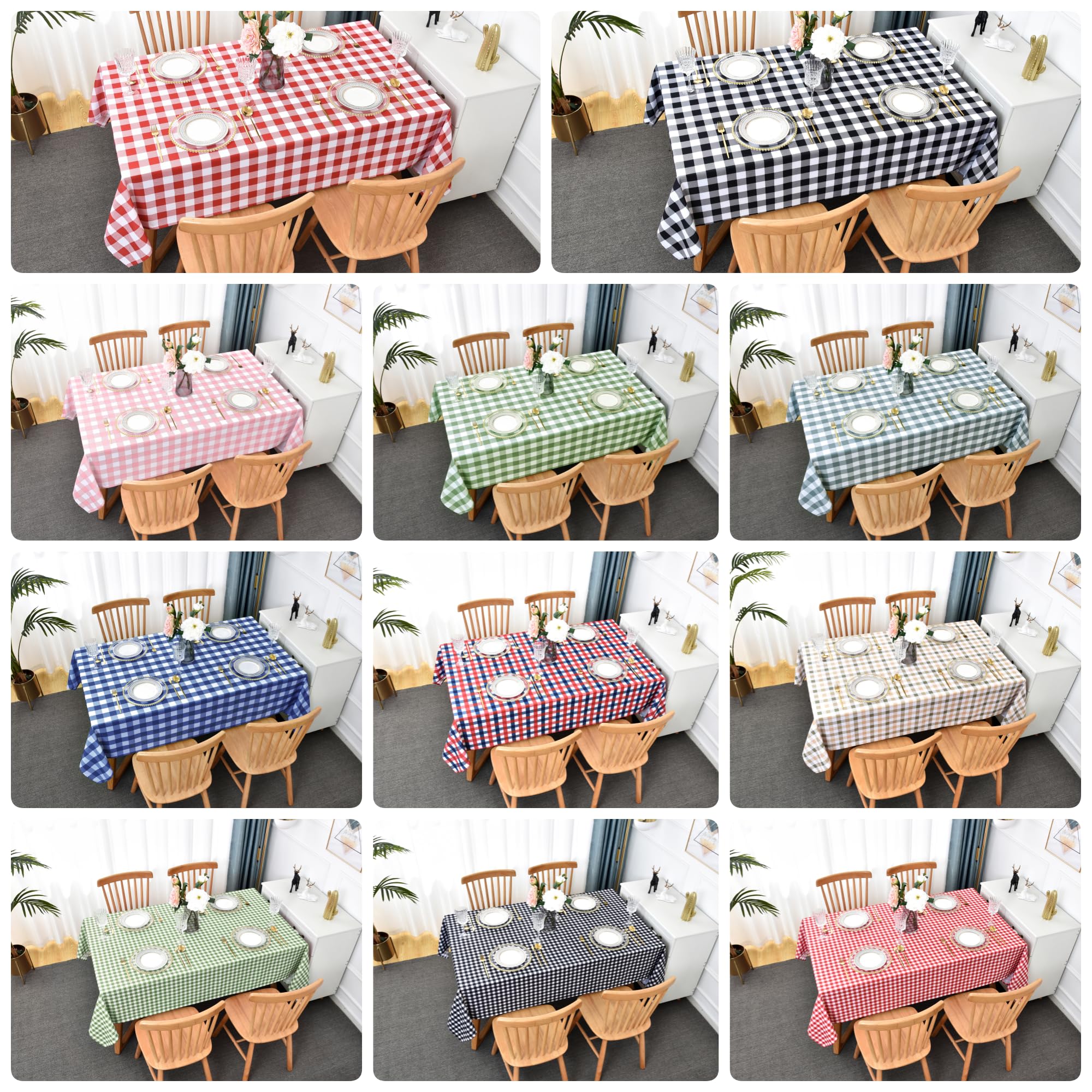 Waterproof Plaid Tablecloth Fabric
