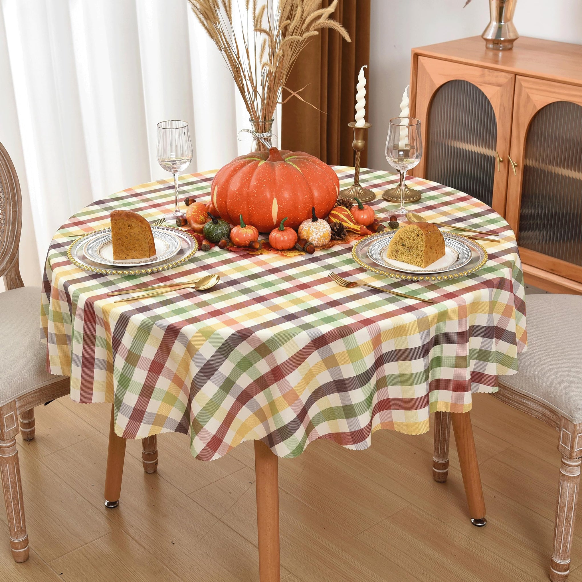Waterproof Plaid Tablecloth Fabric