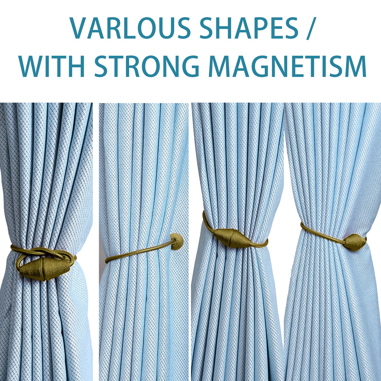 2 PCS Magnetic Curtain Tiebacks (2 Count)