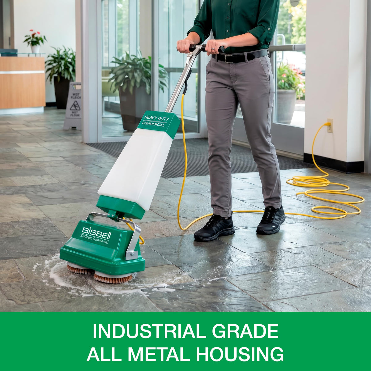 Bissell BigGreen BGFS5000 Portable Two Brush Floor Scrubber & Polisher