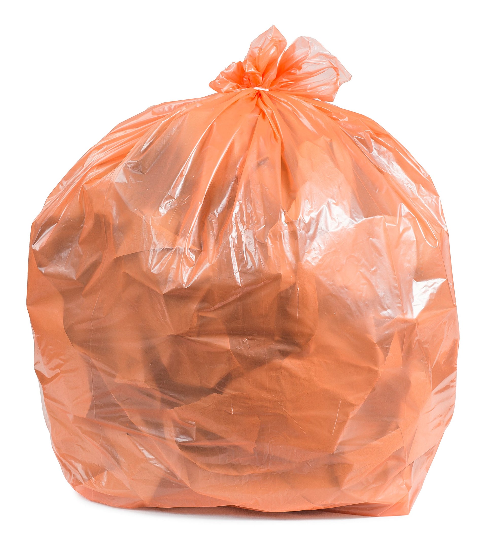 32 33 Gallon Trash Bags │ 1.5 Mil │ Orange Garbage Can Liners │ 33’” x 39” (100 Count)