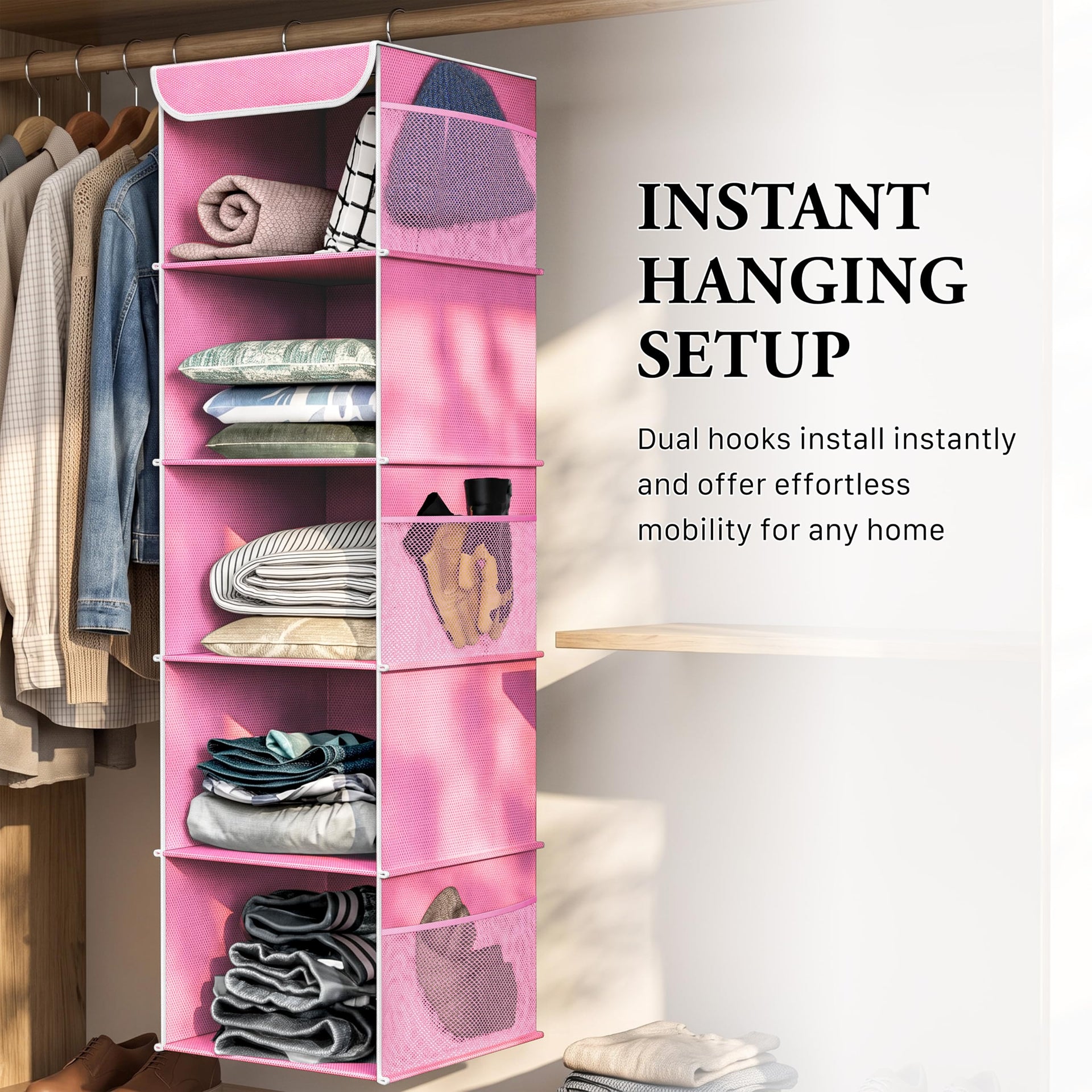 5 Shelf Hanging Closet Organizer