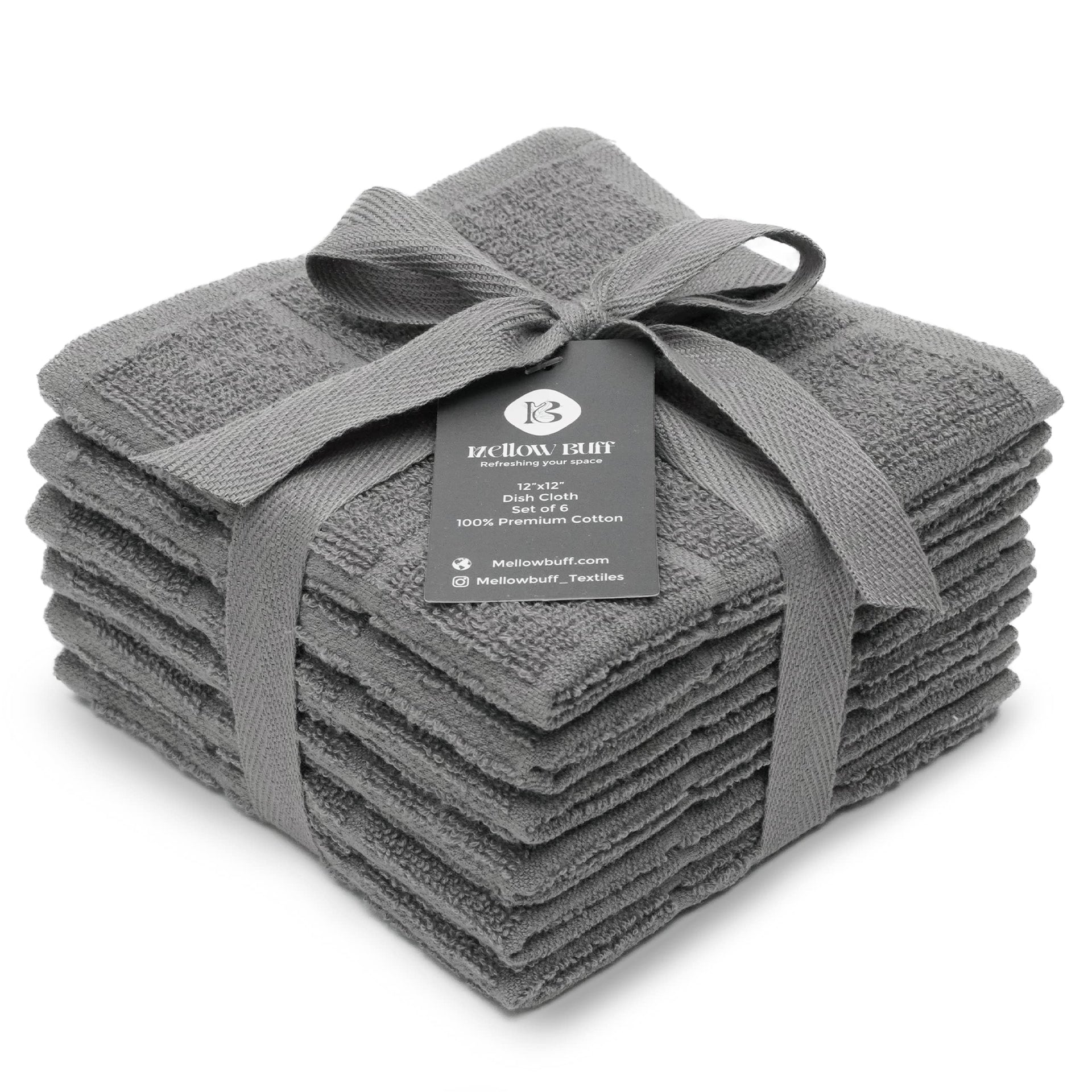 100% Cotton Terry Dish Cloth & Dish Towel (6 Count)