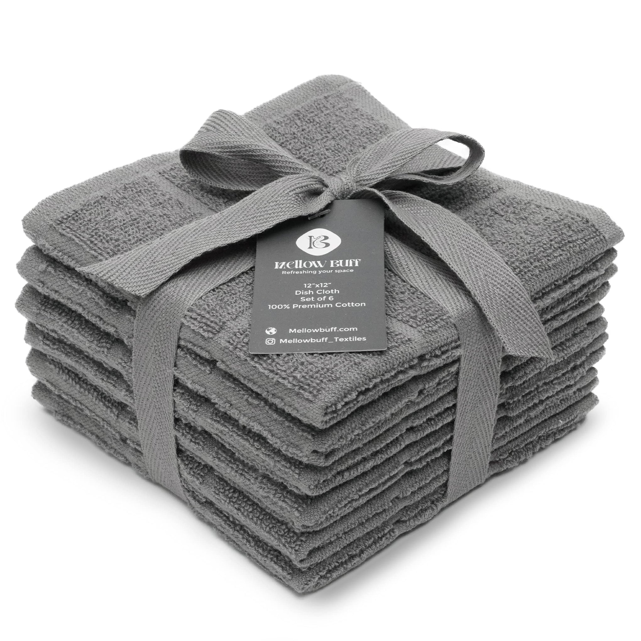 100% Cotton Terry Dish Cloth & Dish Towel (6 Count)