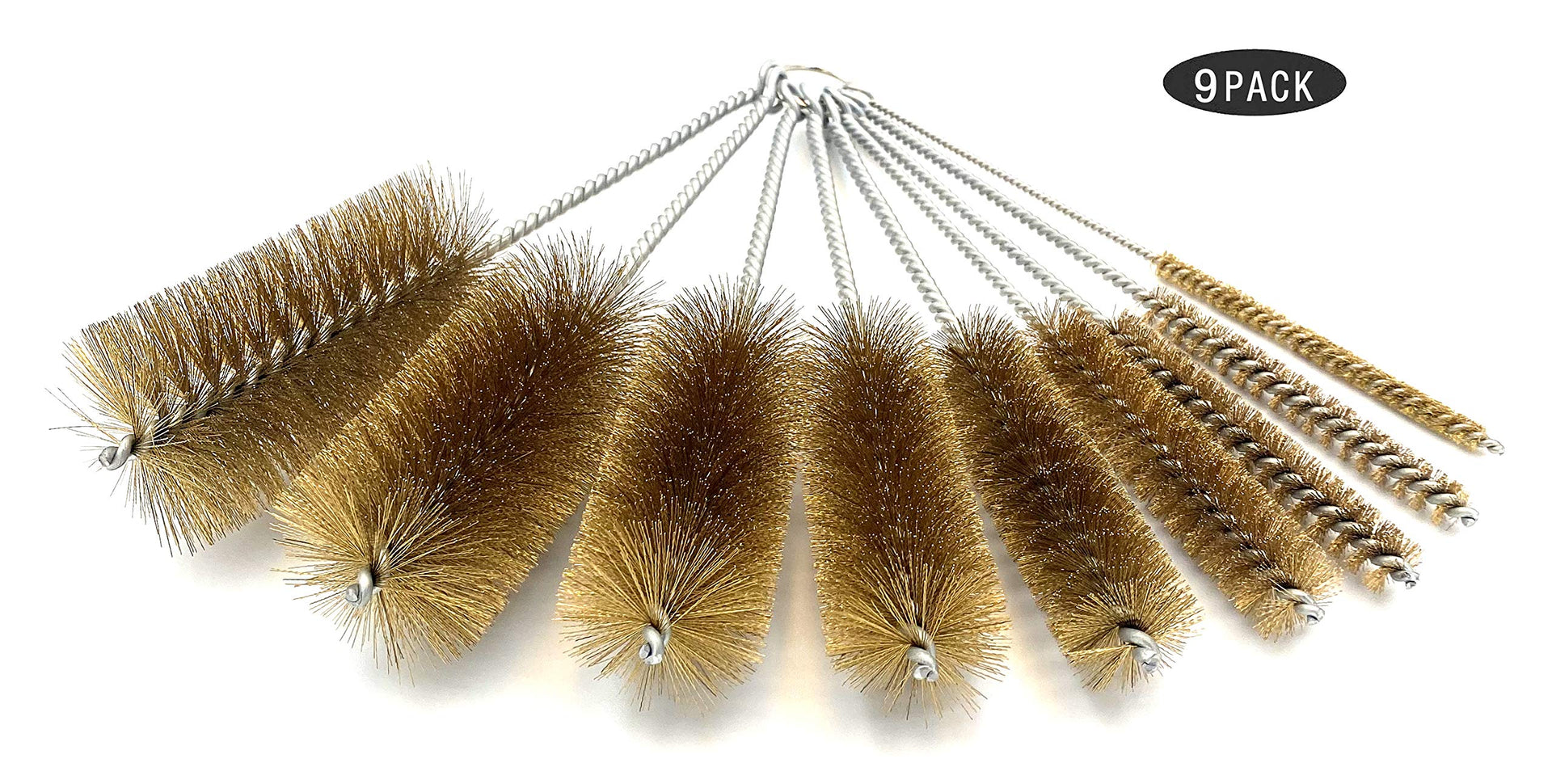 Pipe Cleaning Brush Set with Brass Bristles