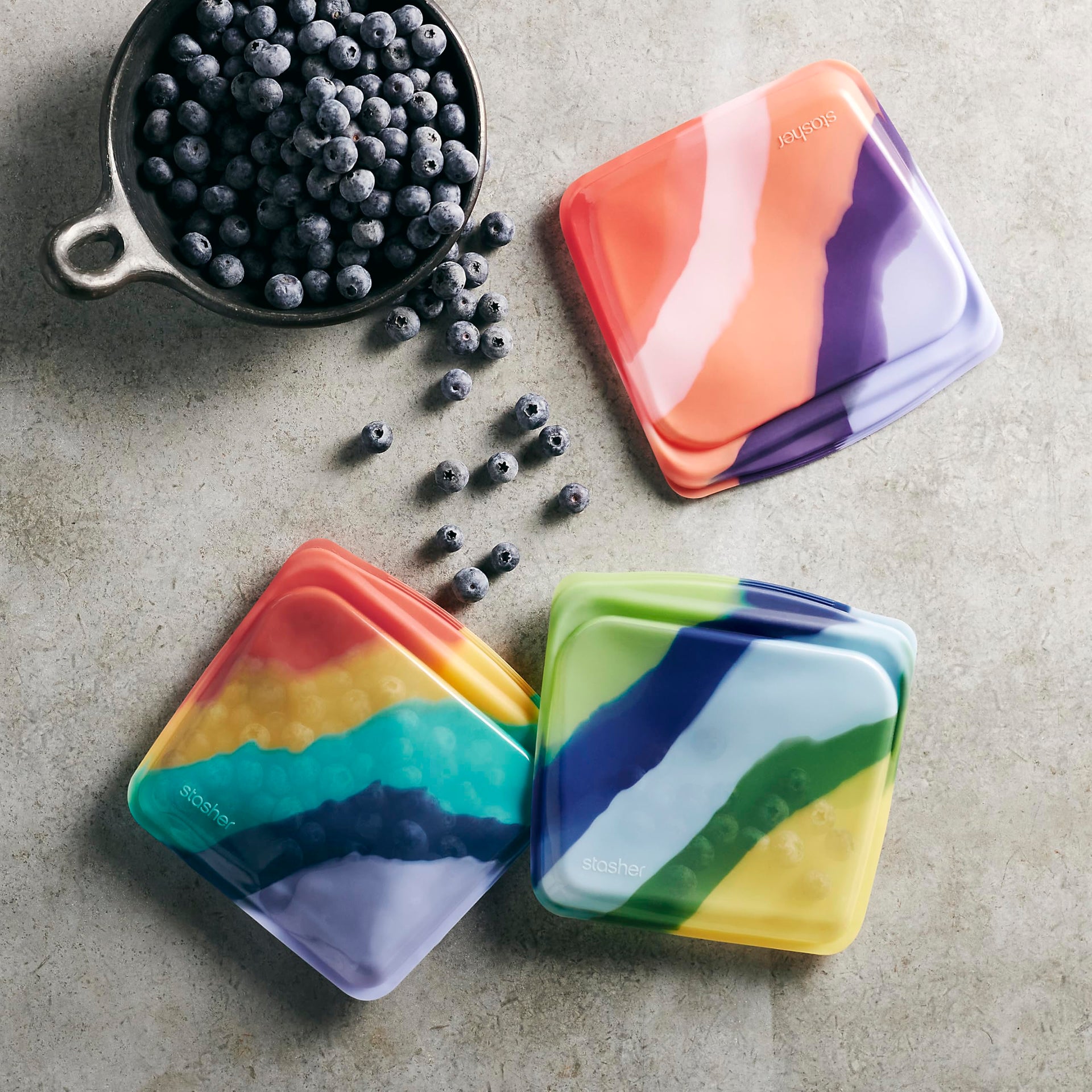 Premium Reusable Silicone Bags and Lunch Bag (3 Count)