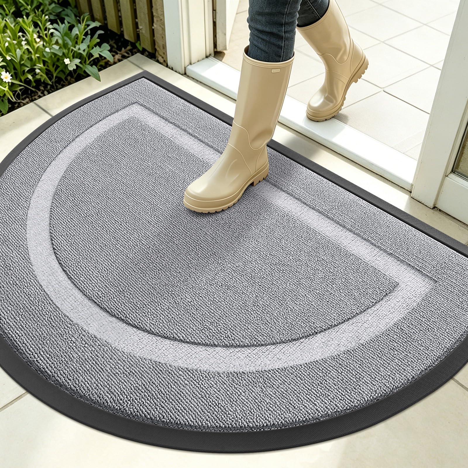 Half Circle Front Door Mat Outside 35x23 All